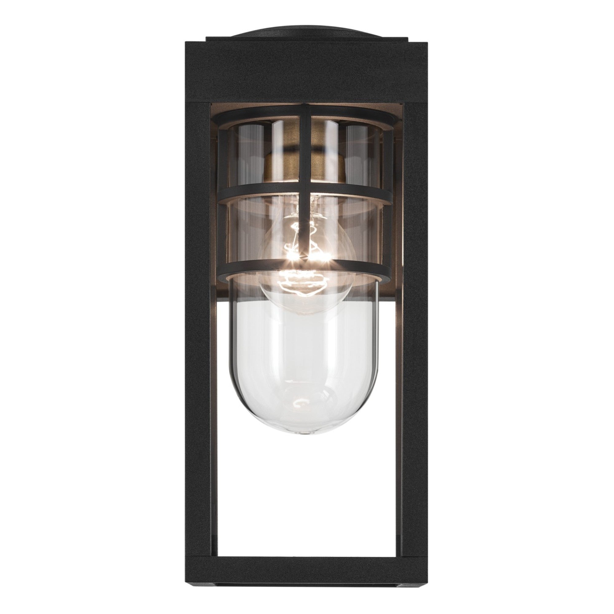 Hone 13" Outdoor Wall Light, Textured Black Finish - Bees Lighting