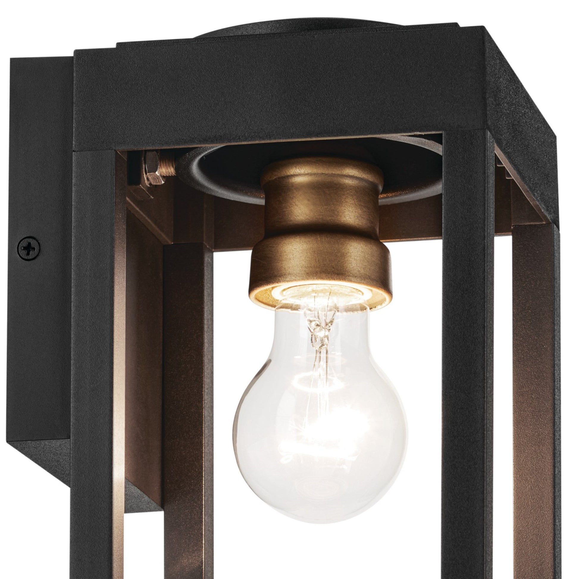 Hone 13" Outdoor Wall Light, Textured Black Finish - Bees Lighting