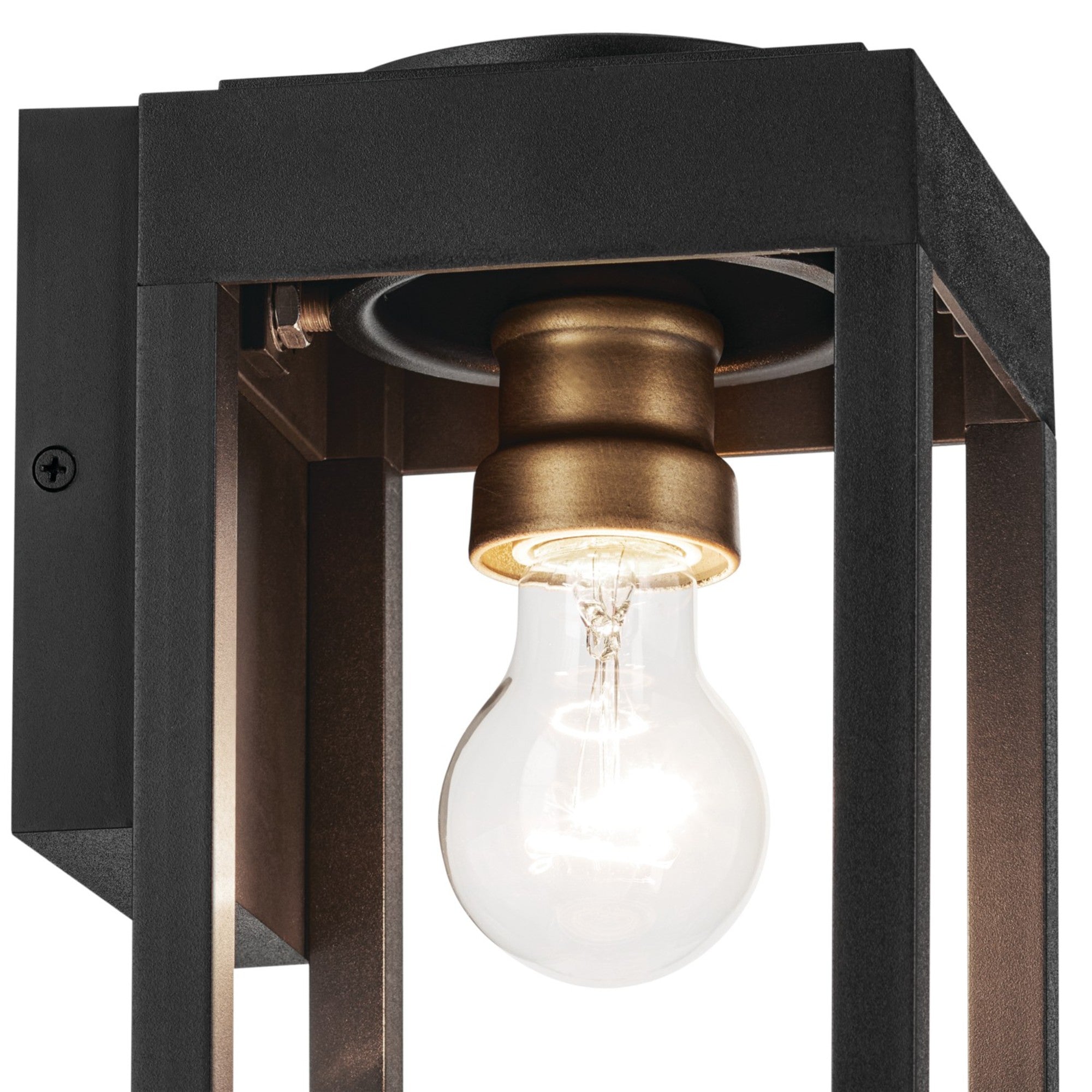 Hone 13" Outdoor Wall Light, Textured Black Finish - Bees Lighting