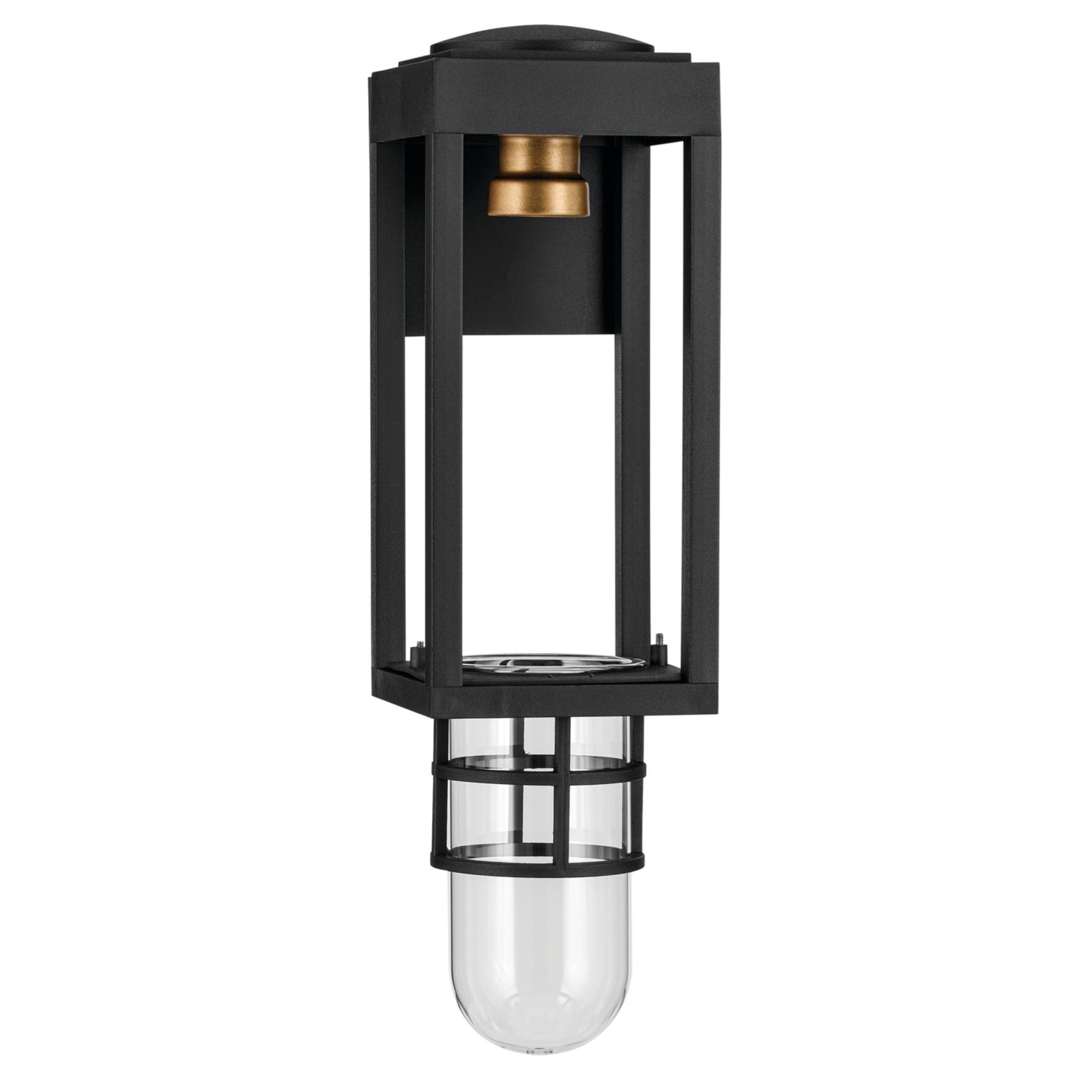 Hone 13" Outdoor Wall Light, Textured Black Finish - Bees Lighting