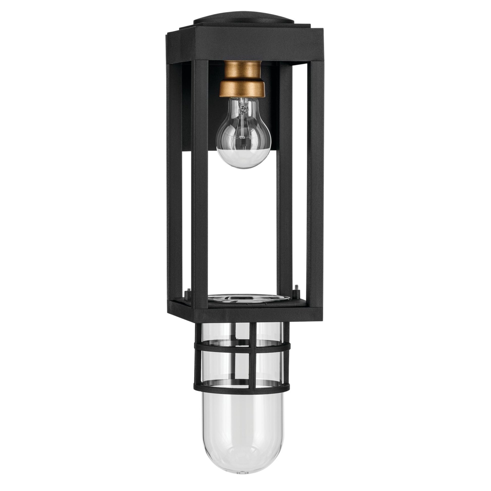 Hone 13" Outdoor Wall Light, Textured Black Finish - Bees Lighting