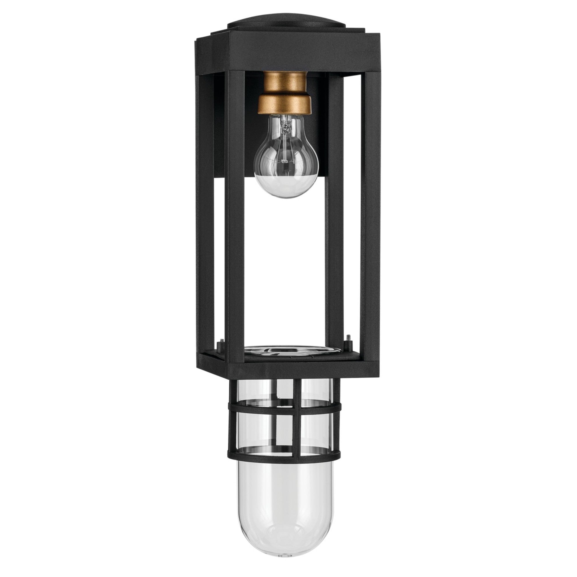 Hone 13" Outdoor Wall Light, Textured Black Finish - Bees Lighting