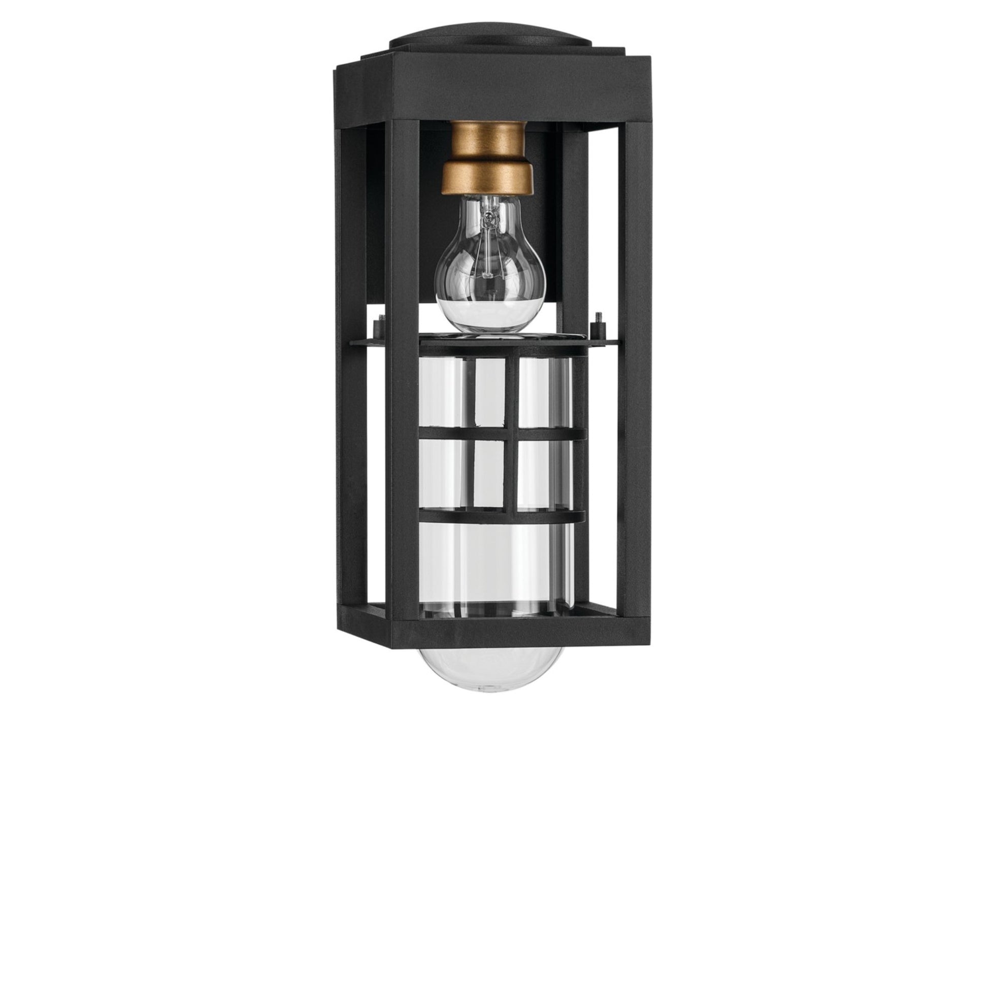 Hone 13" Outdoor Wall Light, Textured Black Finish - Bees Lighting