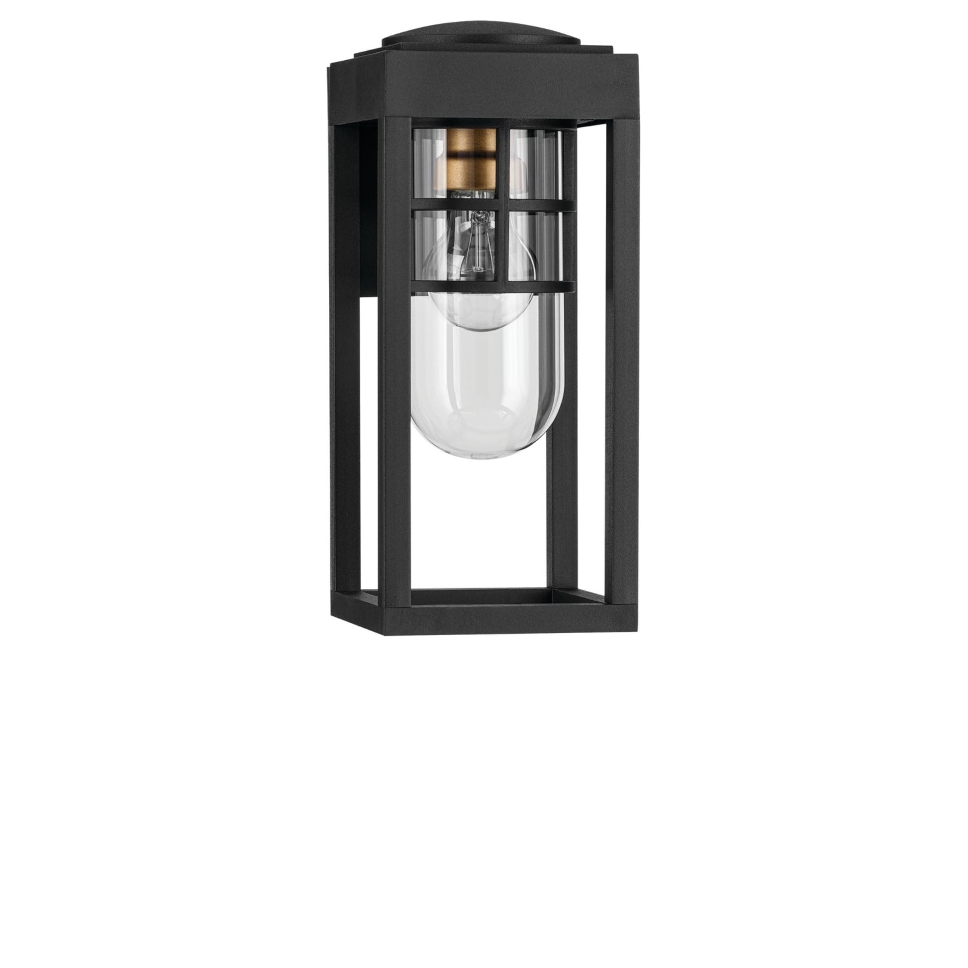 Hone 13" Outdoor Wall Light, Textured Black Finish - Bees Lighting