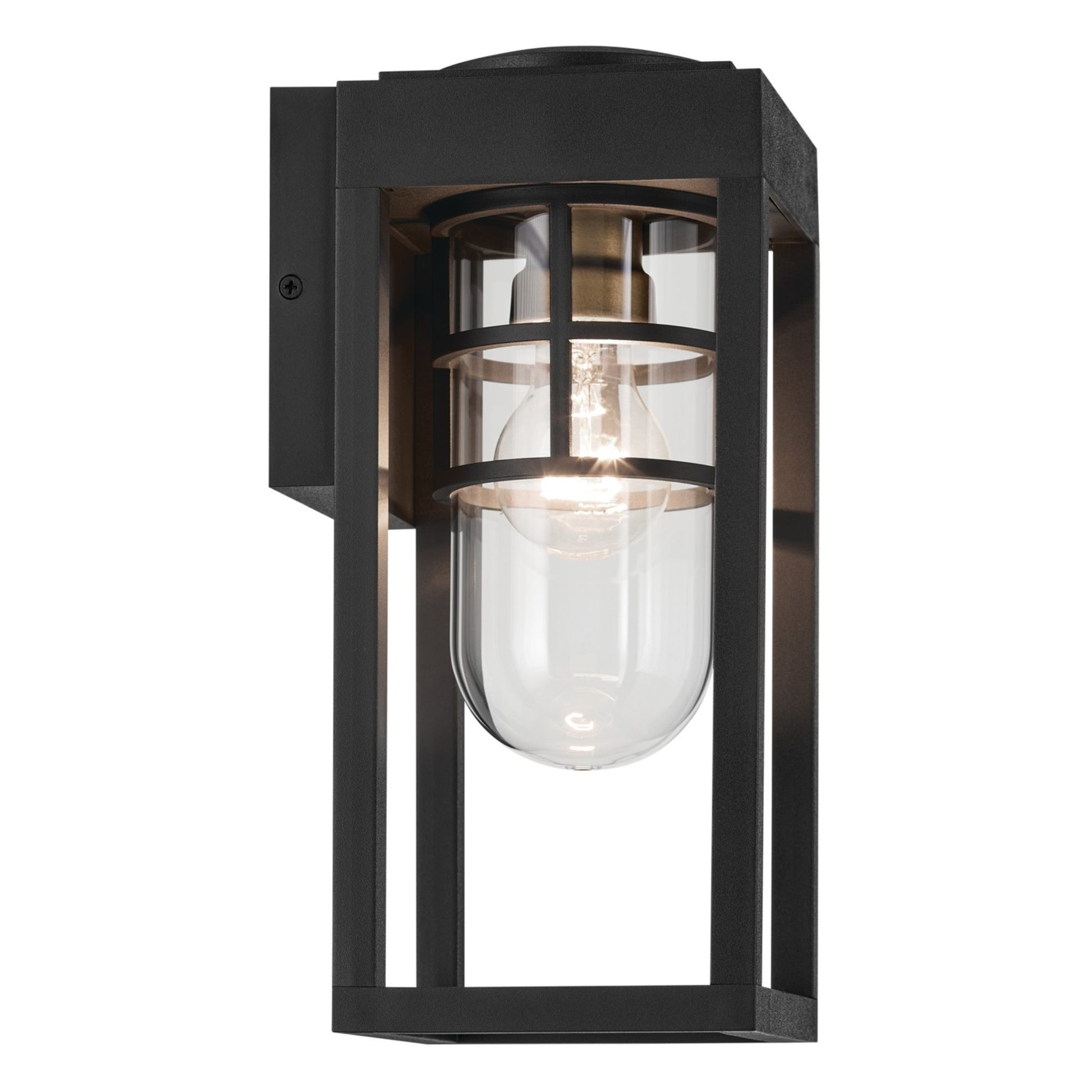 Hone 13" Outdoor Wall Light, Textured Black Finish - Bees Lighting