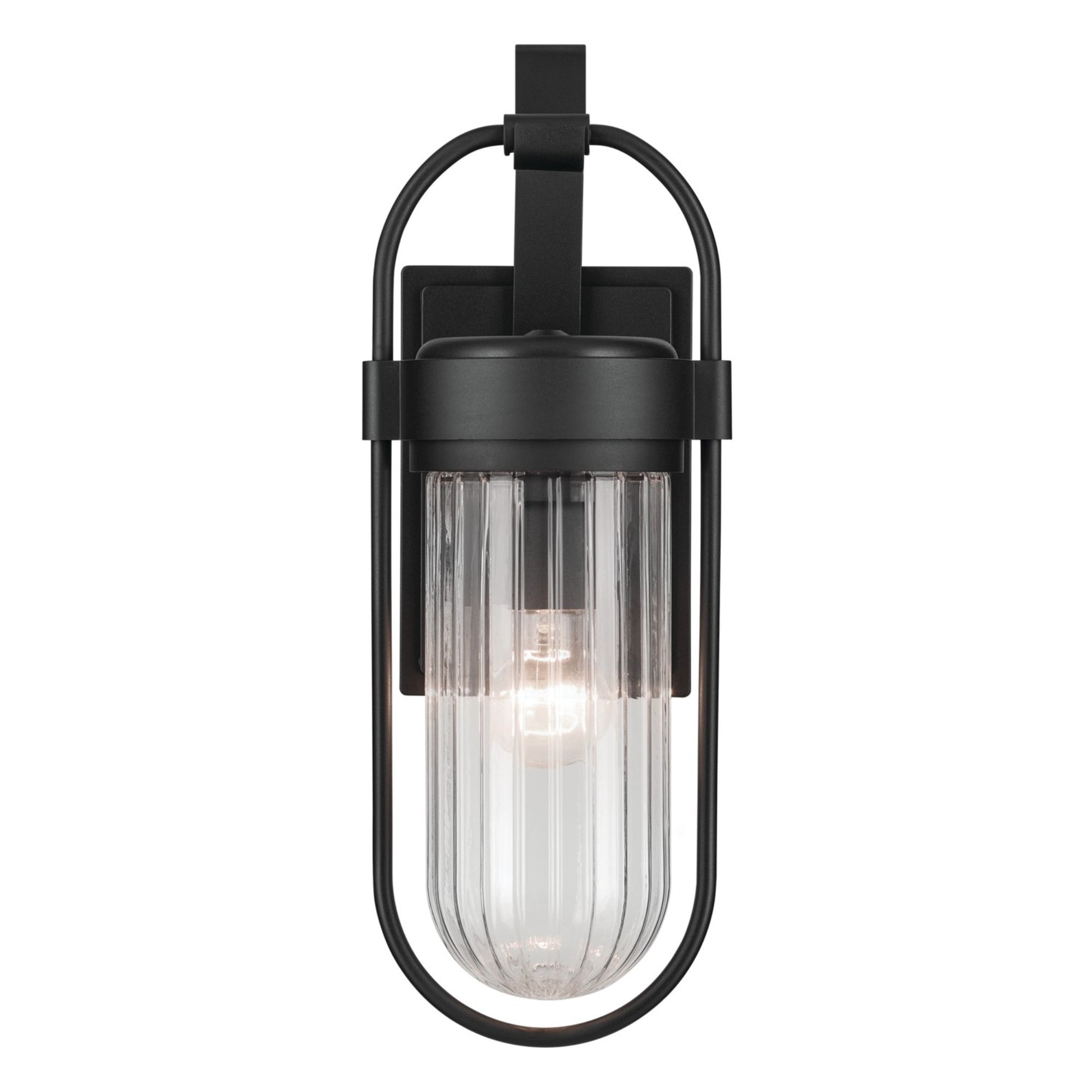 Brix 19" Outdoor Wall Light, Textured Black Finish - Bees Lighting