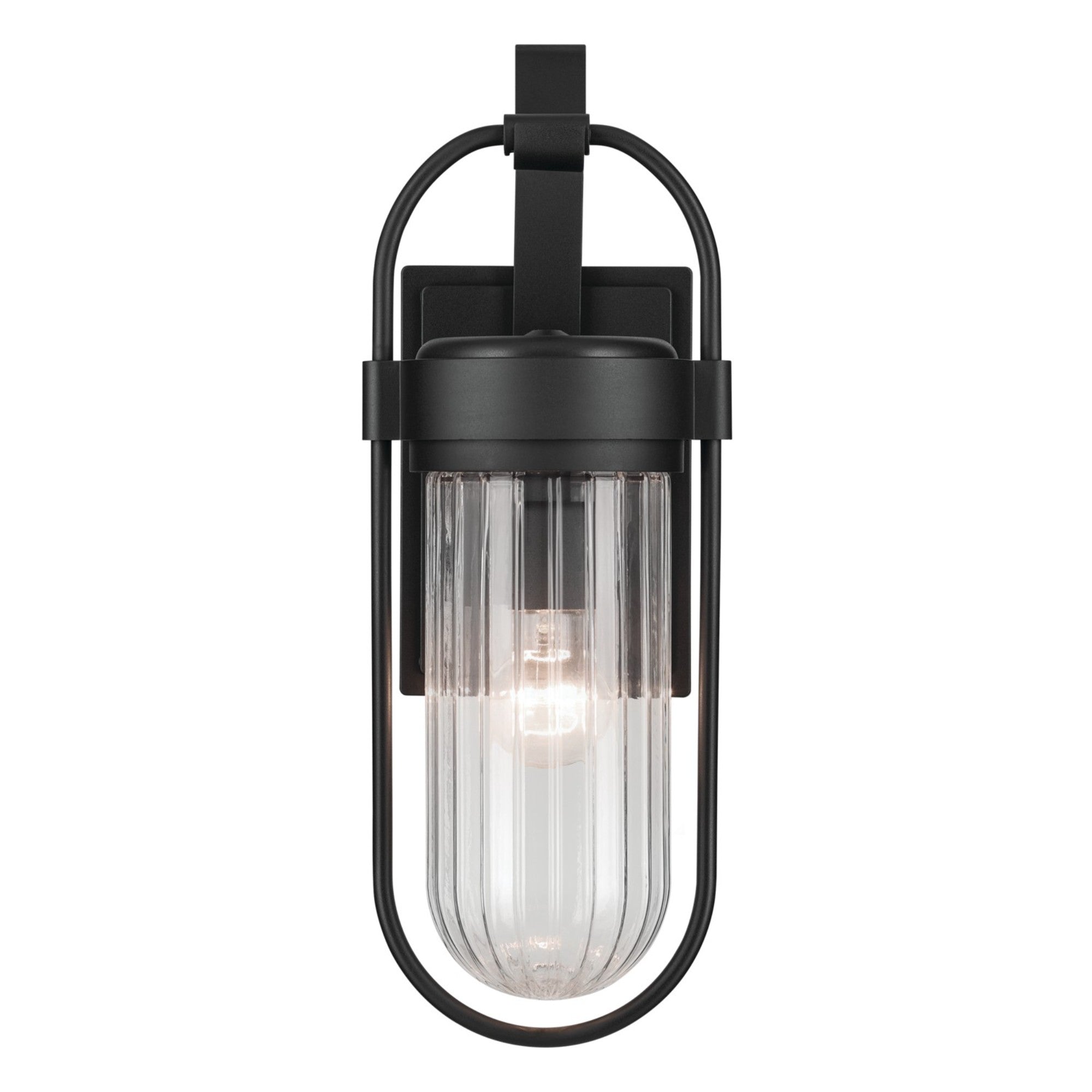 Brix 19" Outdoor Wall Light, Textured Black Finish - Bees Lighting