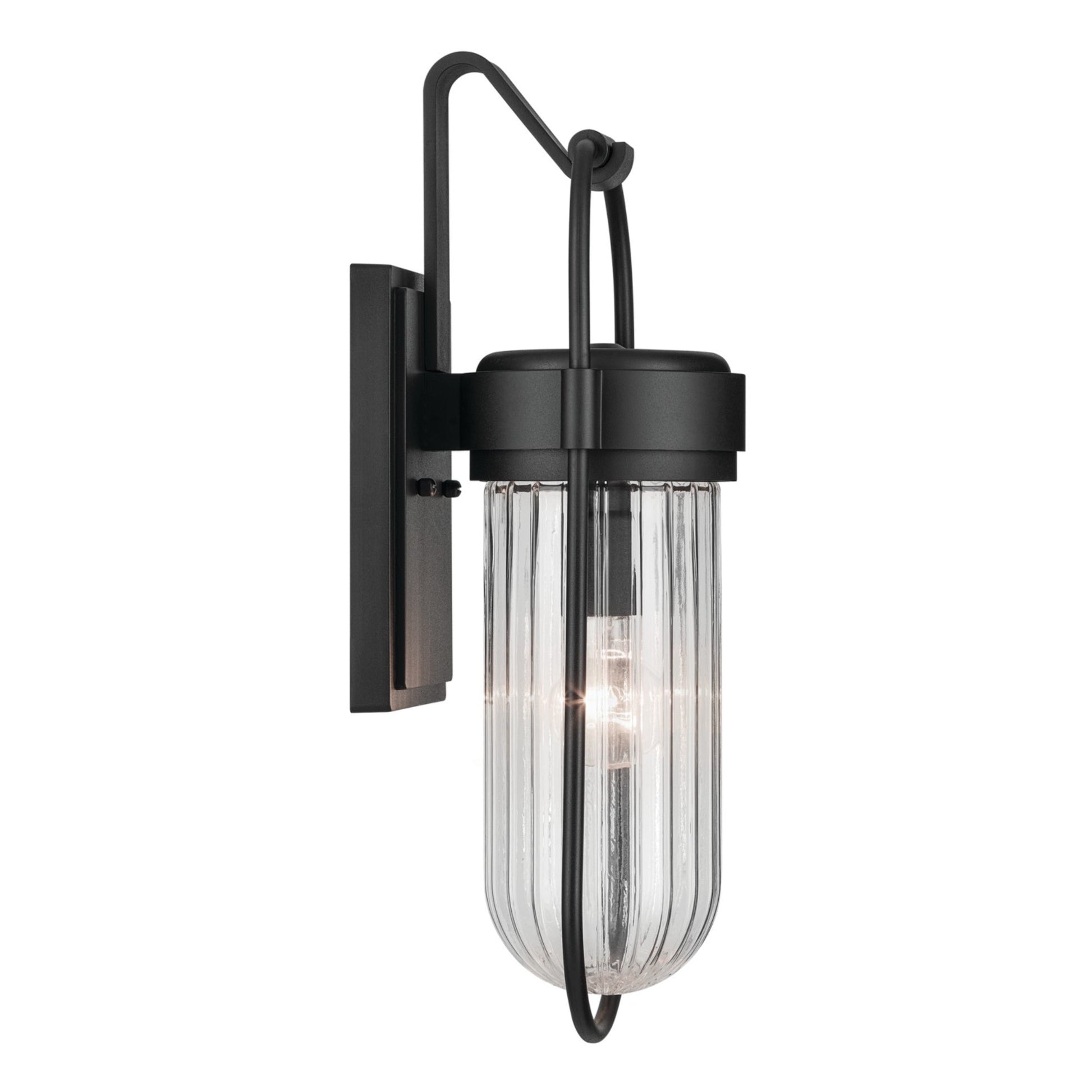 Brix 19" Outdoor Wall Light, Textured Black Finish - Bees Lighting