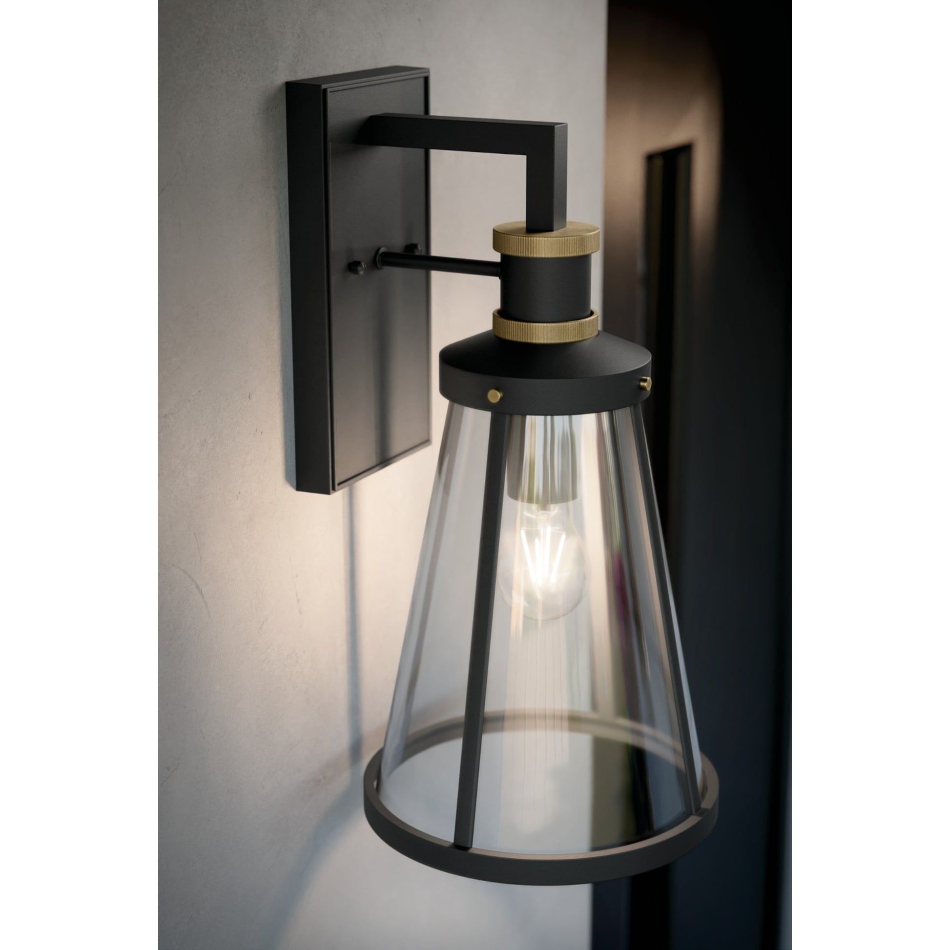 Talman 18" Outdoor Wall Light, Textured Black Finish - Bees Lighting