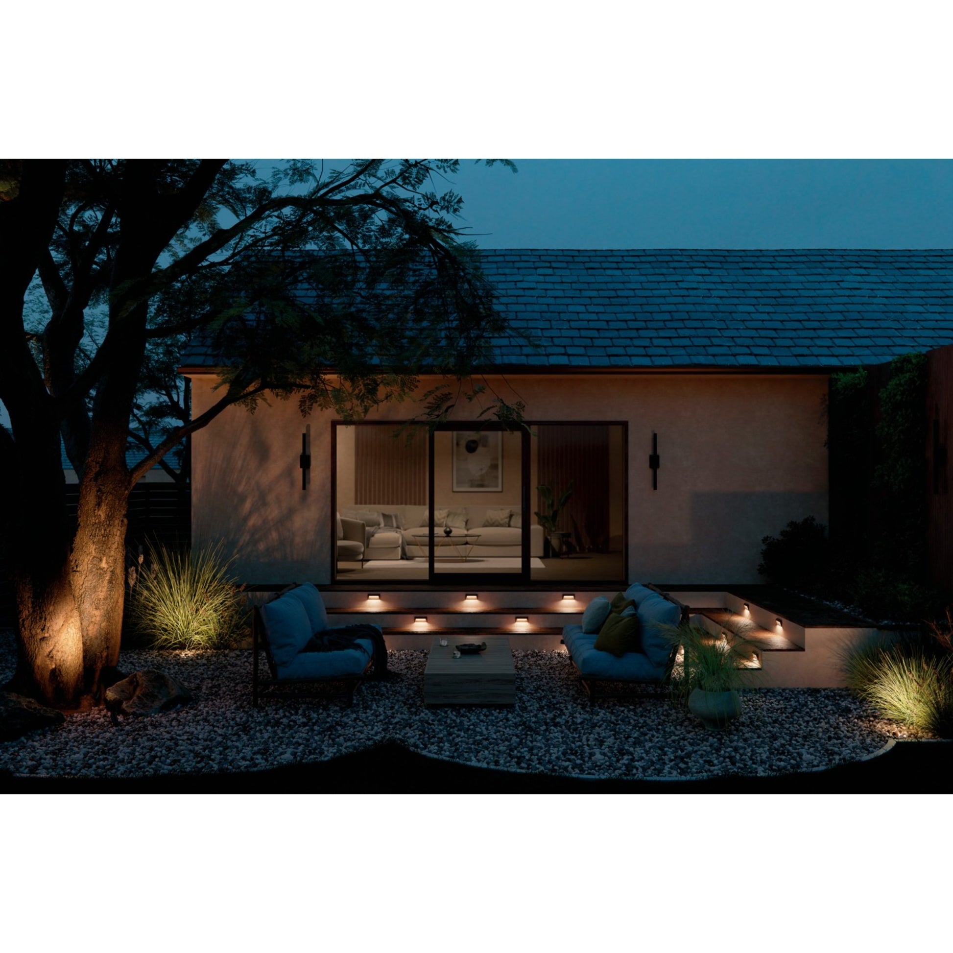 Nocar 30" LED Outdoor Wall Light, Textured Black Finish - Bees Lighting
