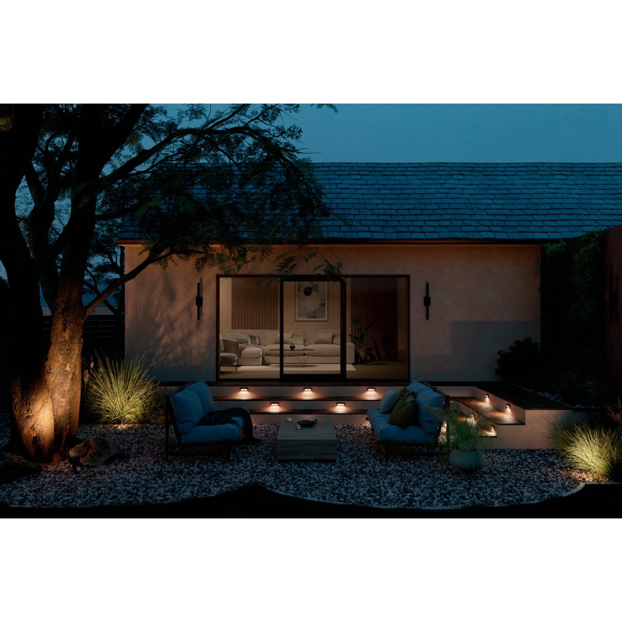 Nocar 30" LED Outdoor Wall Light, Textured Black Finish - Bees Lighting