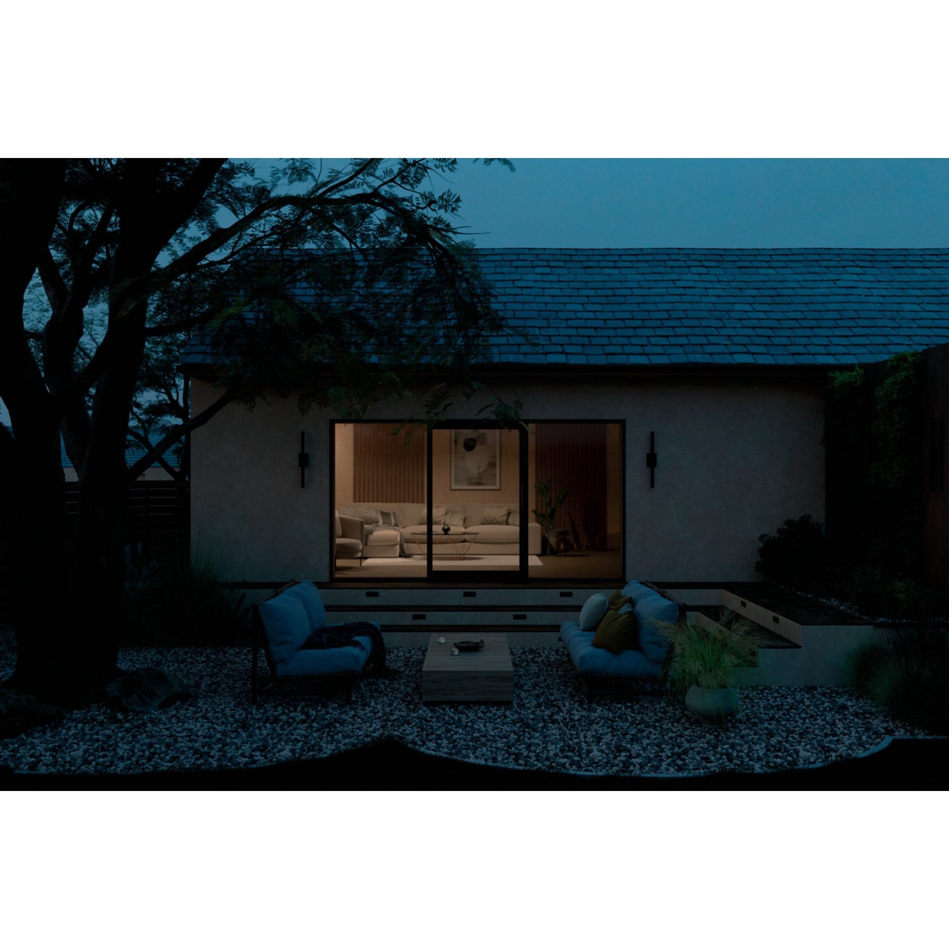 Nocar 30" LED Outdoor Wall Light, Textured Black Finish - Bees Lighting