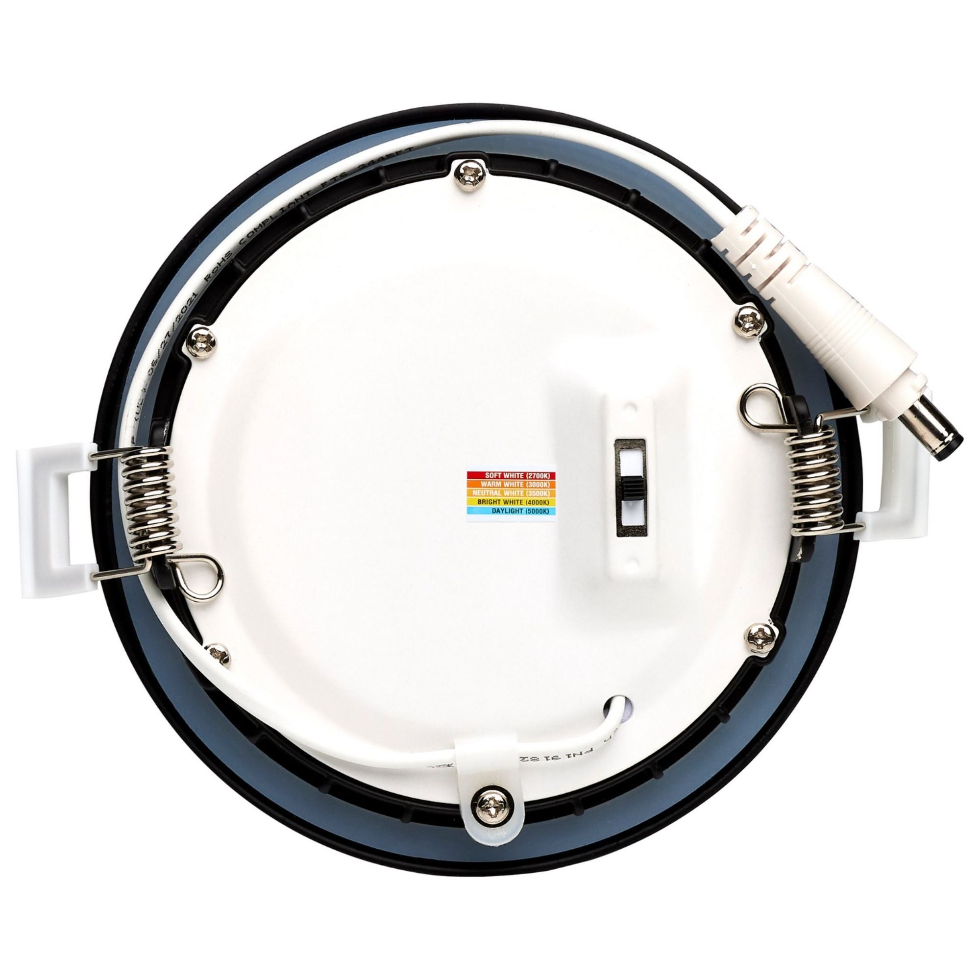 Slim Fit 4" Round Canless LED Recessed Light, 700 Lm, 5-CCT, Black Trim - Bees Lighting