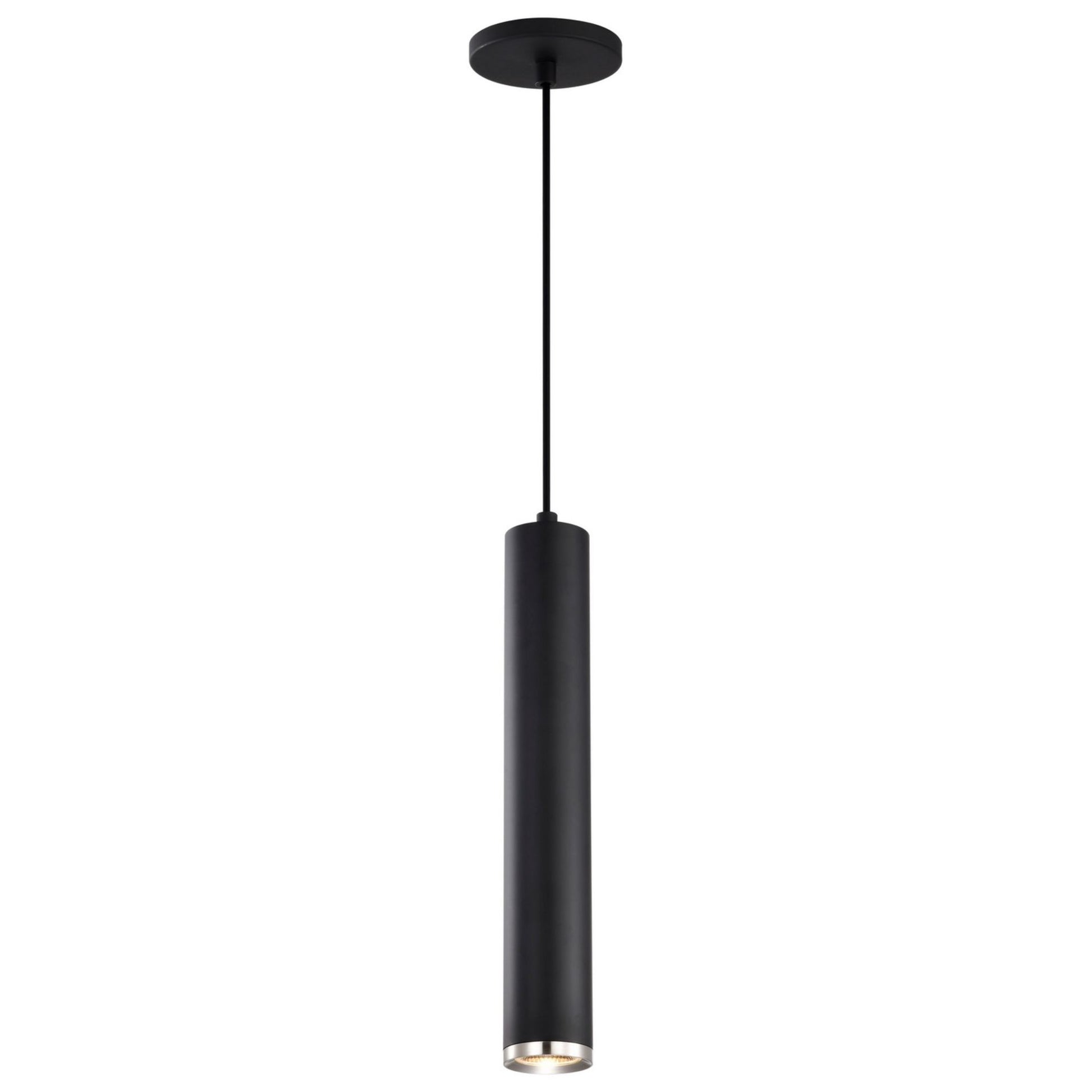 Century 16" LED Pendant, Matte Black and Brushed Nickel Finish - Bees Lighting