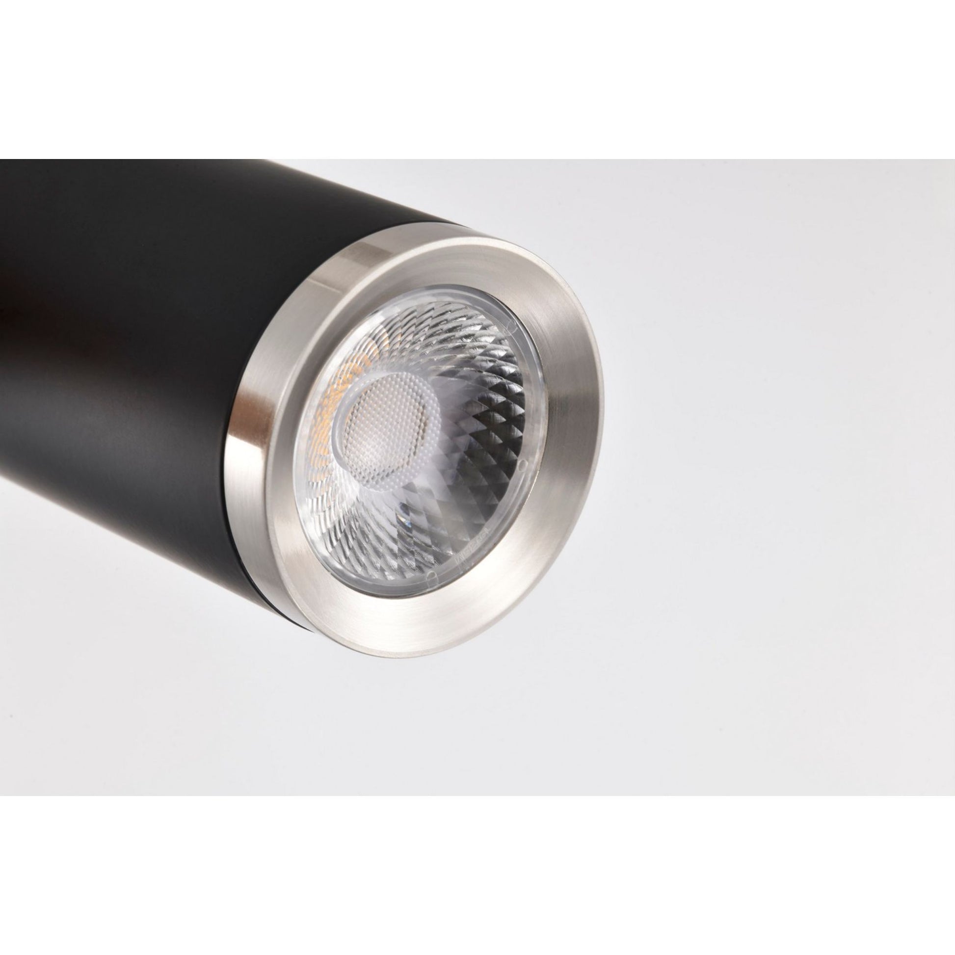 Century 16" LED Pendant, Matte Black and Brushed Nickel Finish - Bees Lighting