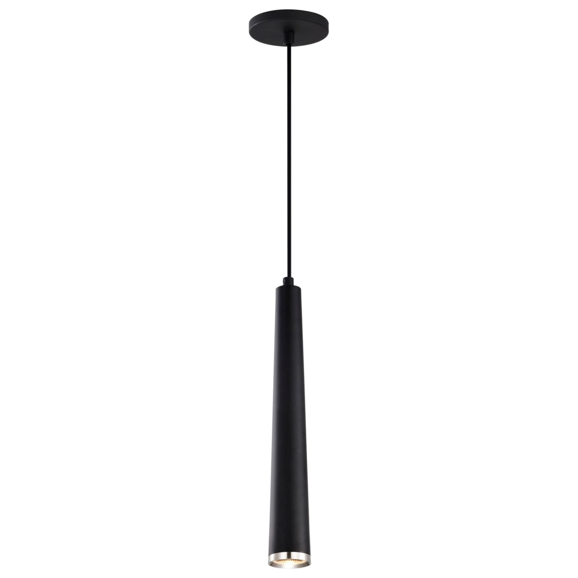 Melrose 16" LED Pendant, Matte Black / Brushed Nickel Finish - Bees Lighting