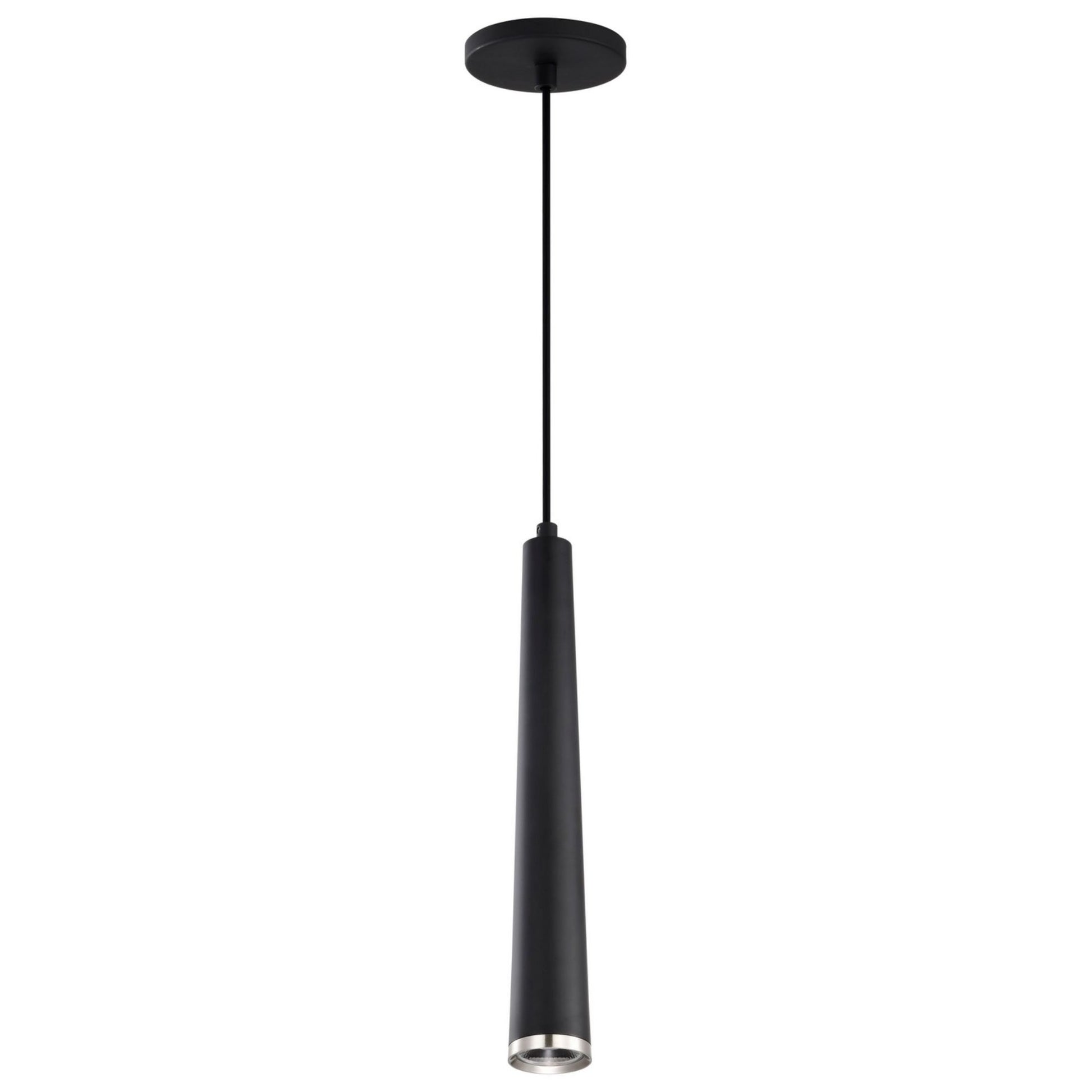 Melrose 16" LED Pendant, Matte Black / Brushed Nickel Finish - Bees Lighting