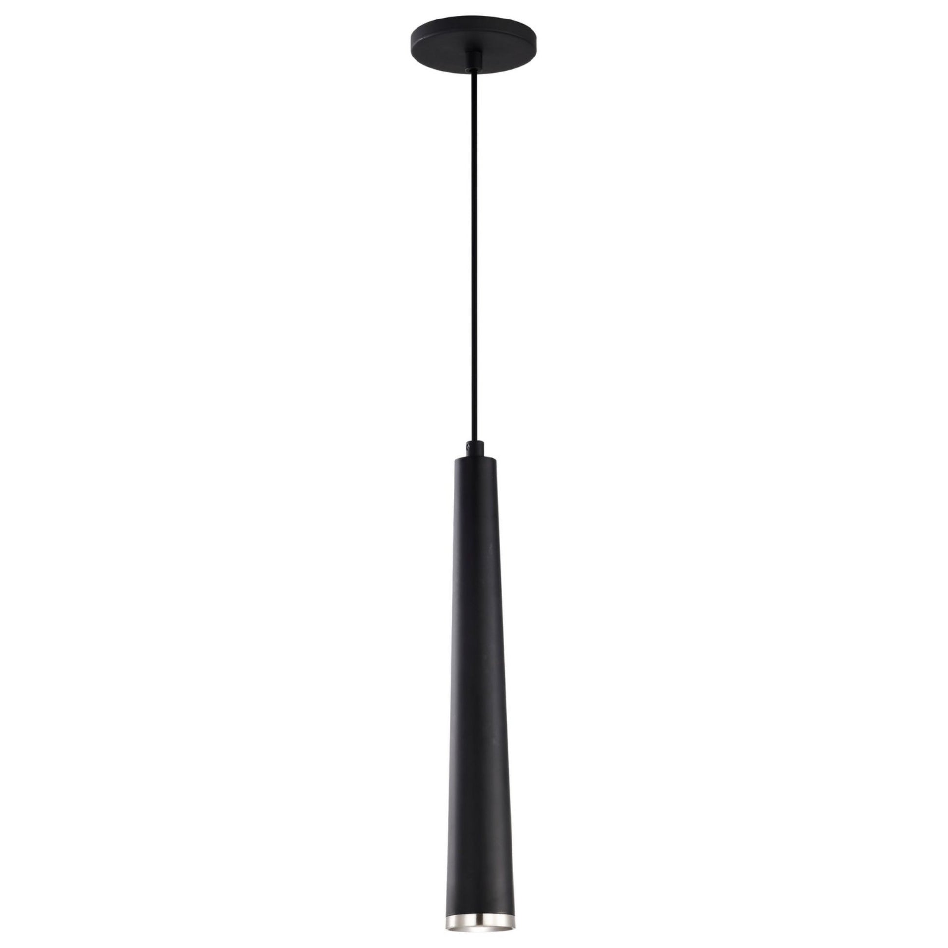 Melrose 16" LED Pendant, Matte Black / Brushed Nickel Finish - Bees Lighting