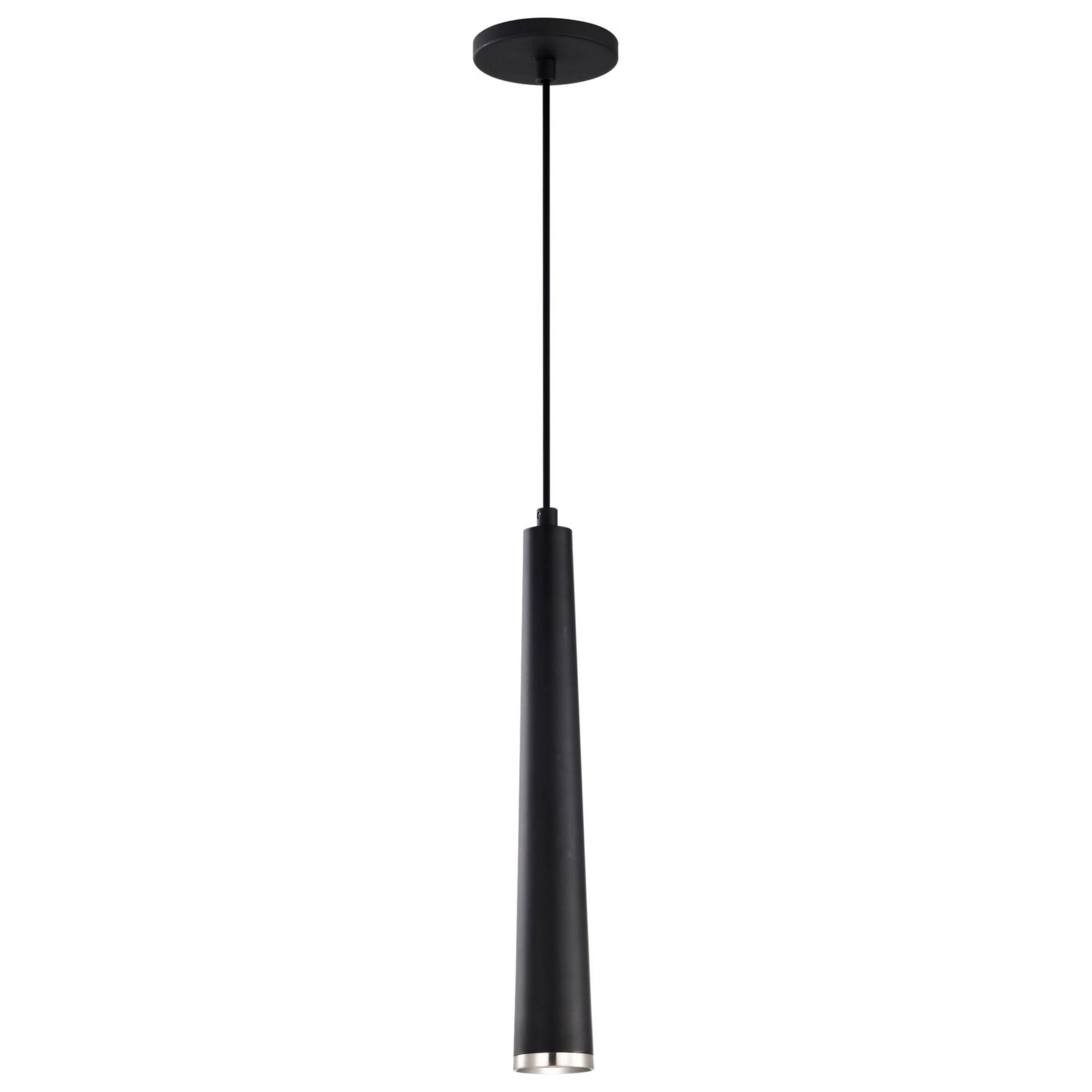 Melrose 16" LED Pendant, Matte Black / Brushed Nickel Finish - Bees Lighting