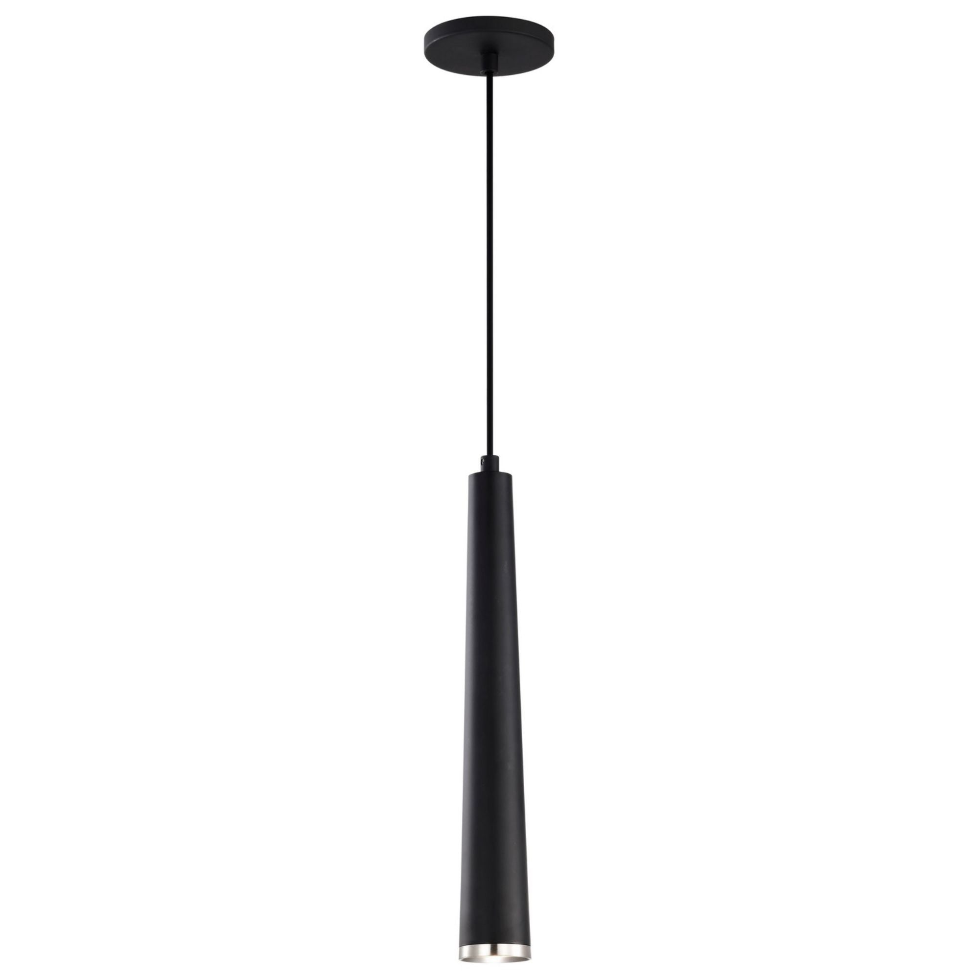 Melrose 16" LED Pendant, Matte Black / Brushed Nickel Finish - Bees Lighting