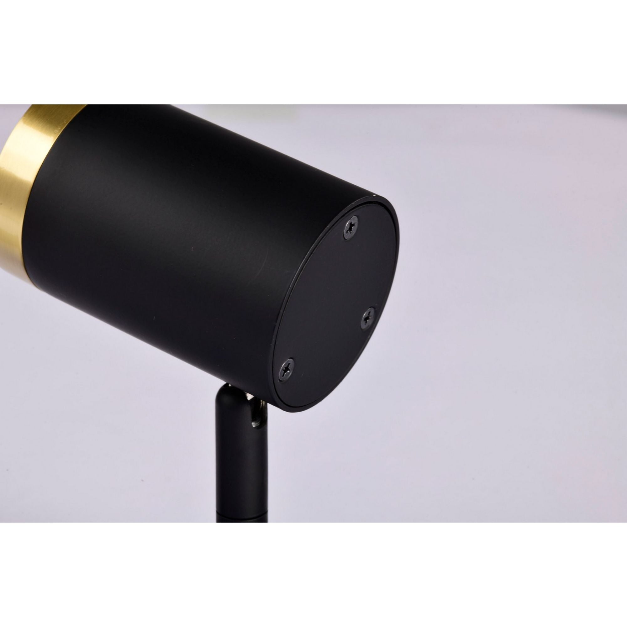 LED Small Cylinder Halo Track Head 12W 1000 Lumens 3000K, 24°, Black & Brass - Bees Lighting