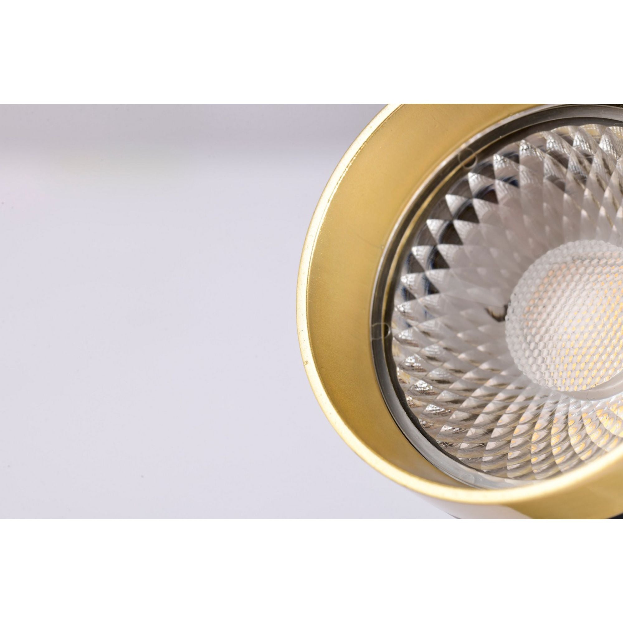 LED Small Cylinder Halo Track Head 12W 1000 Lumens 3000K, 24°, Black & Brass - Bees Lighting