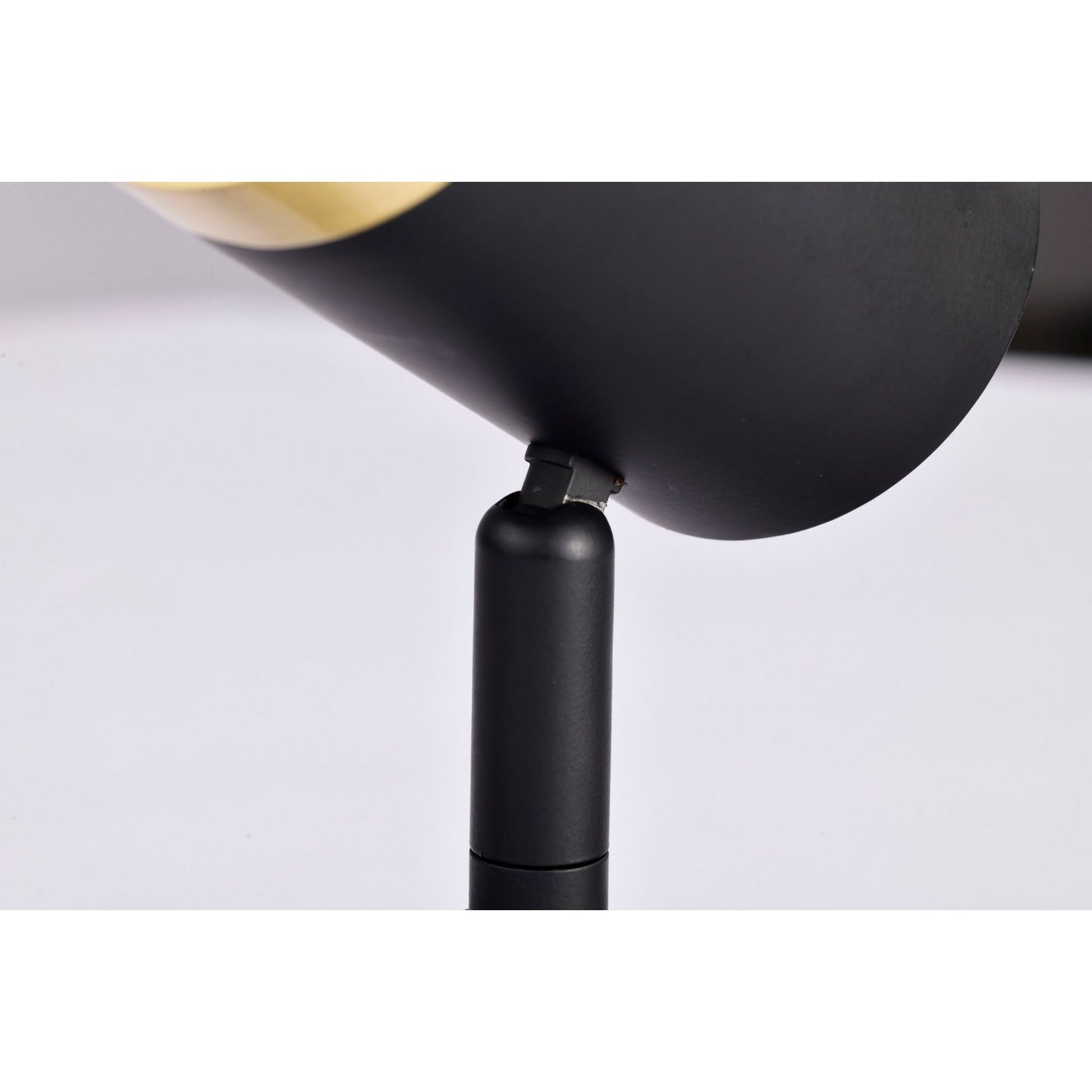 LED Small Cylinder Halo Track Head 12W 1000 Lumens 3000K, 24°, Black & Brass - Bees Lighting