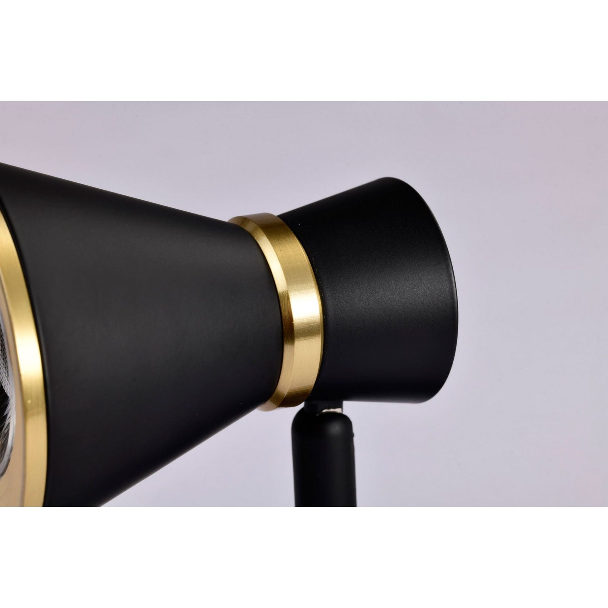 LED Cinch Halo Track Head 12W 1000 Lumens 3000K, 36°, Black & Brass - Bees Lighting