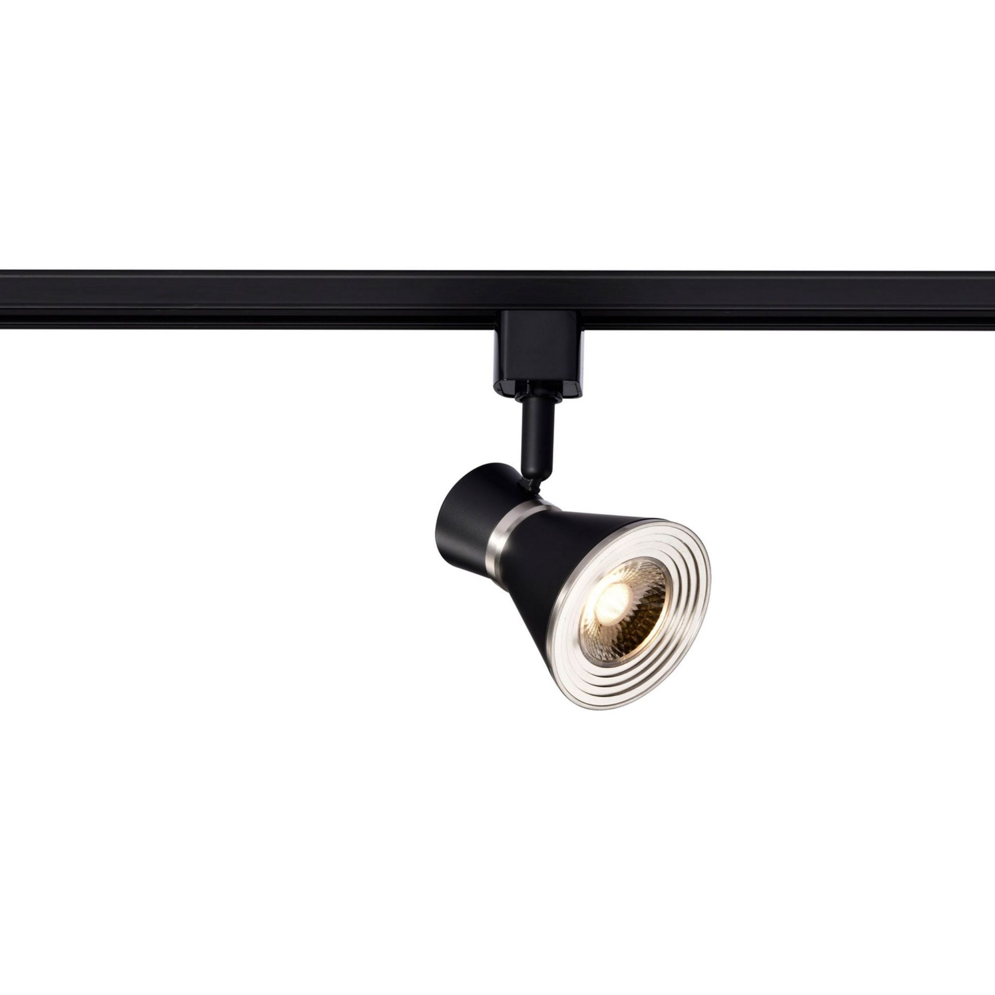 LED Cinch Halo Track Head 12W 1000 Lumens 3000K, 36°, Black & Nickel - Bees Lighting