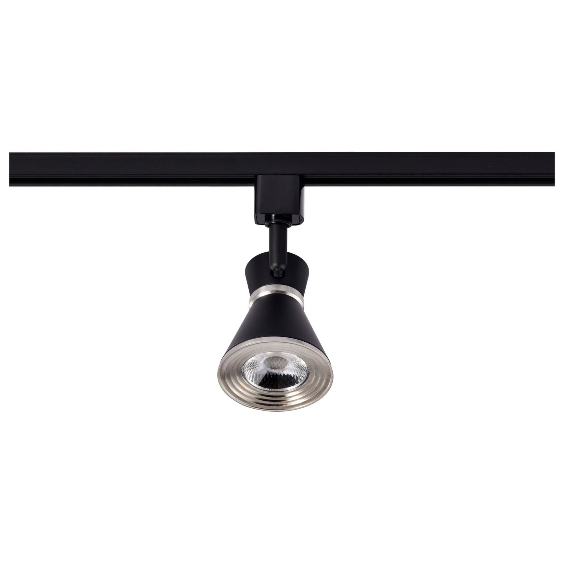 LED Cinch Halo Track Head 12W 1000 Lumens 3000K, 36°, Black & Nickel - Bees Lighting