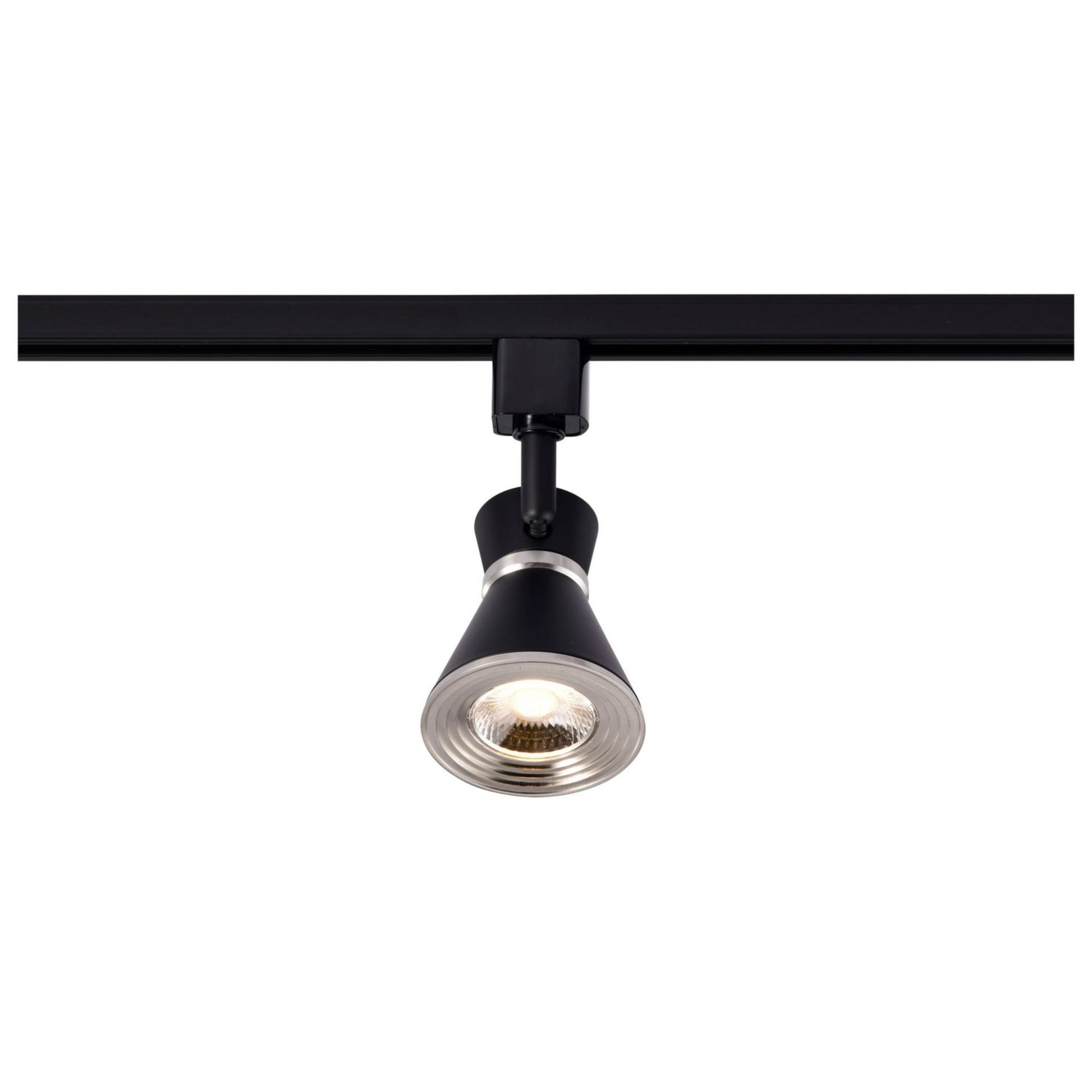 LED Cinch Halo Track Head 12W 1000 Lumens 3000K, 36°, Black & Nickel - Bees Lighting