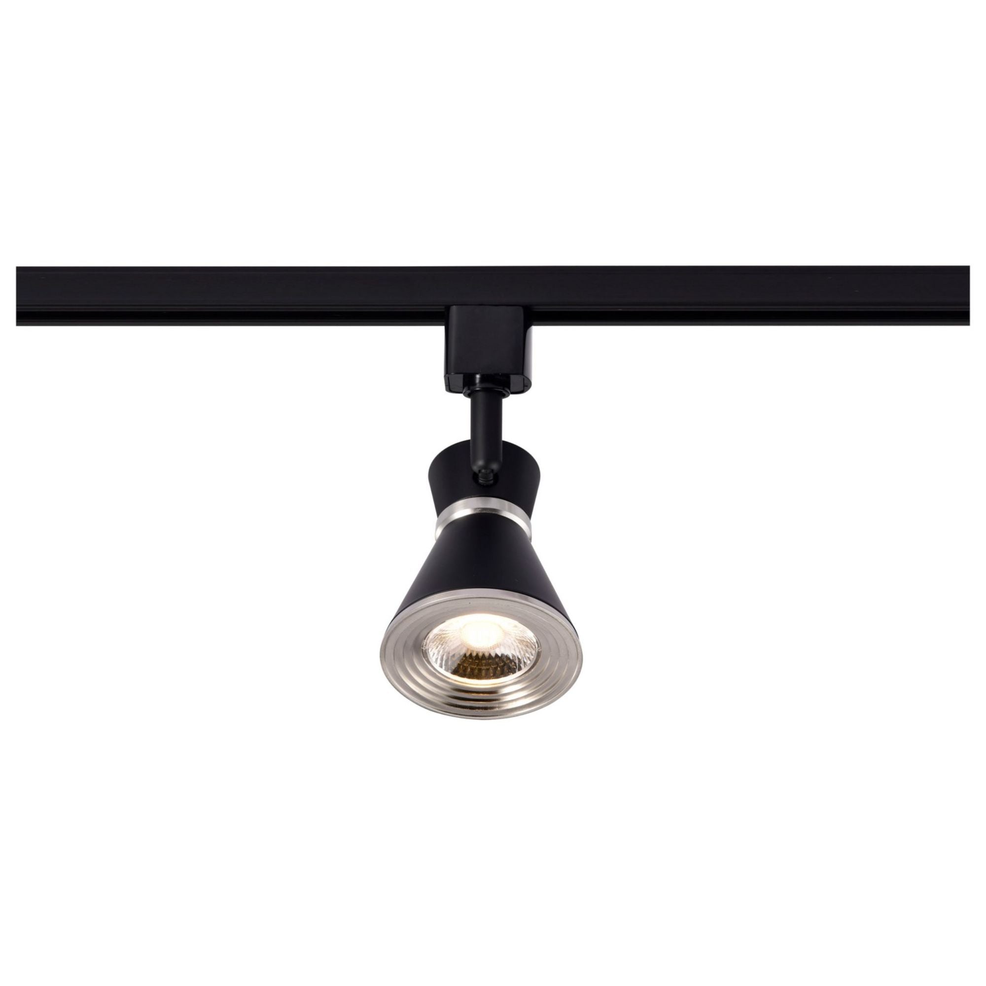 LED Cinch Halo Track Head 12W 1000 Lumens 3000K, 36°, Black & Nickel - Bees Lighting