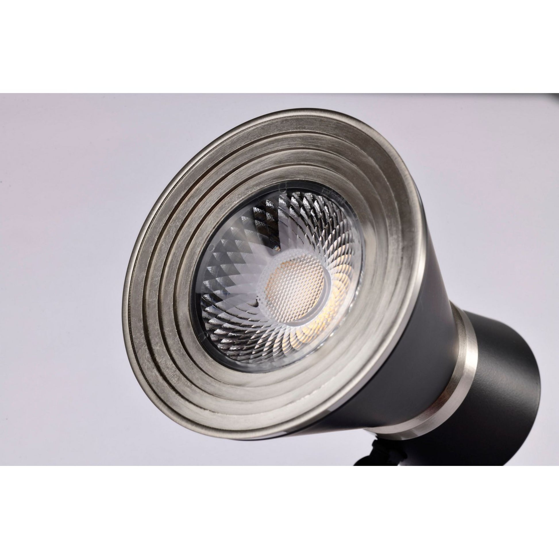LED Cinch Halo Track Head 12W 1000 Lumens 3000K, 36°, Black & Nickel - Bees Lighting