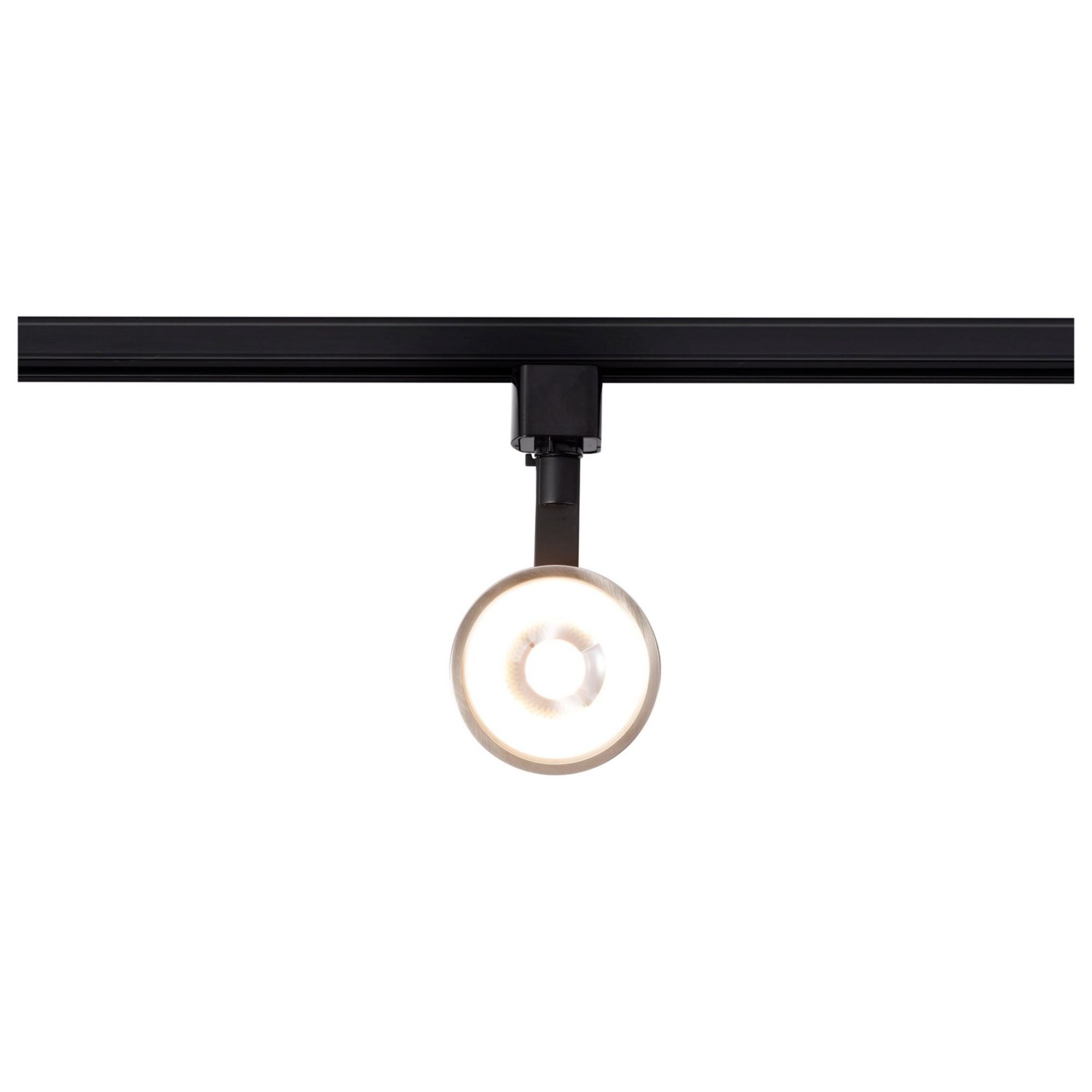 Round LED Track Head, 1000 Lumens, 12W, 3000K, Halo, 36° Beam Angle, Black|Nickel - Bees Lighting