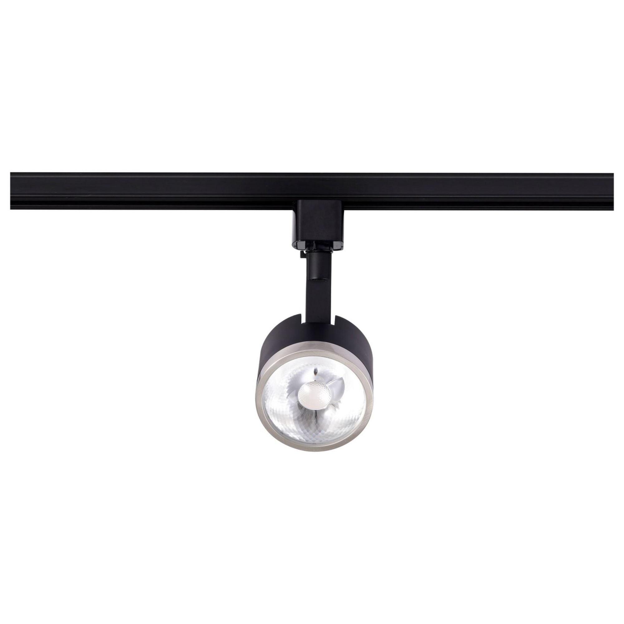 Round LED Track Head, 1000 Lumens, 12W, 3000K, Halo, 36° Beam Angle, Black|Nickel - Bees Lighting
