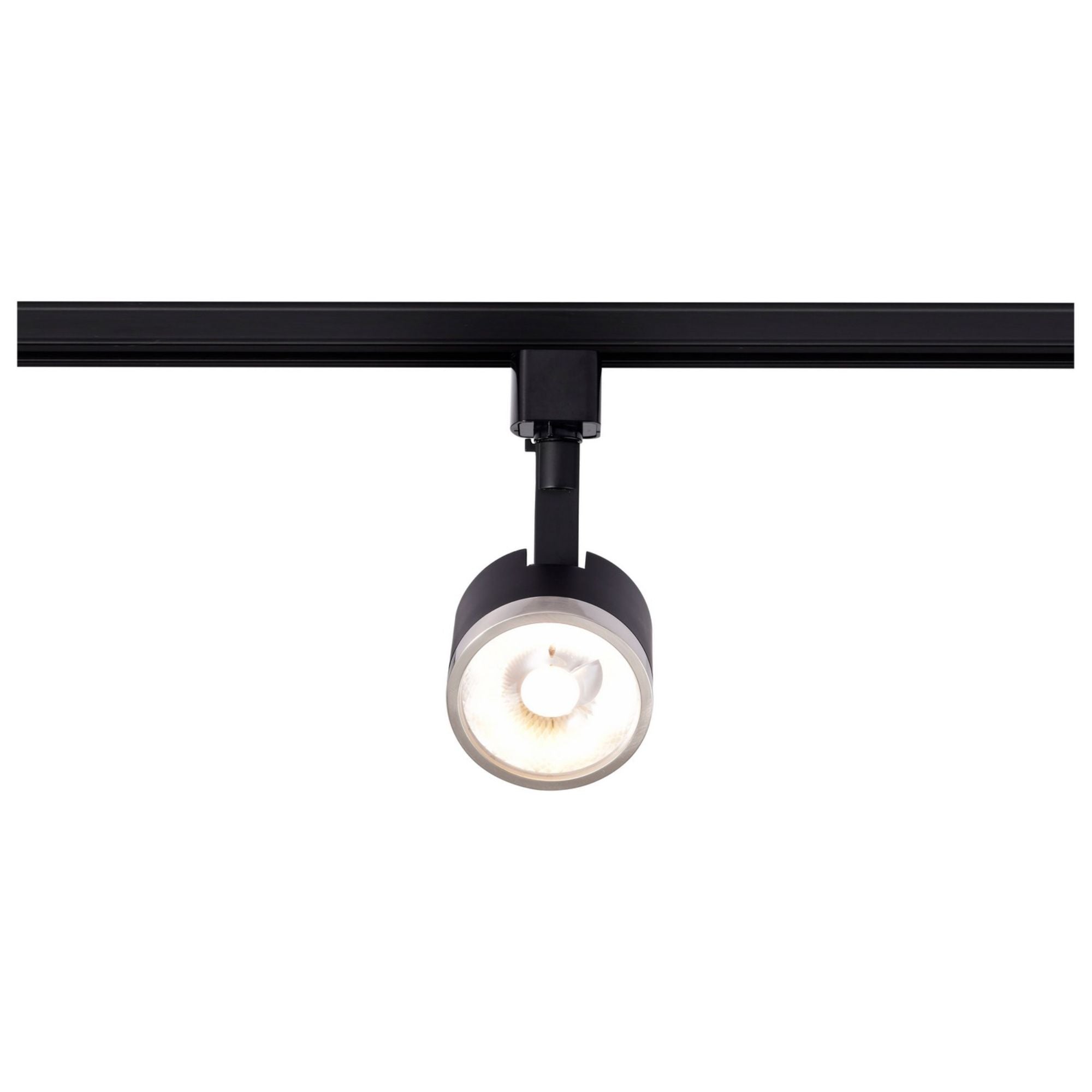 Round LED Track Head, 1000 Lumens, 12W, 3000K, Halo, 36° Beam Angle, Black|Nickel - Bees Lighting