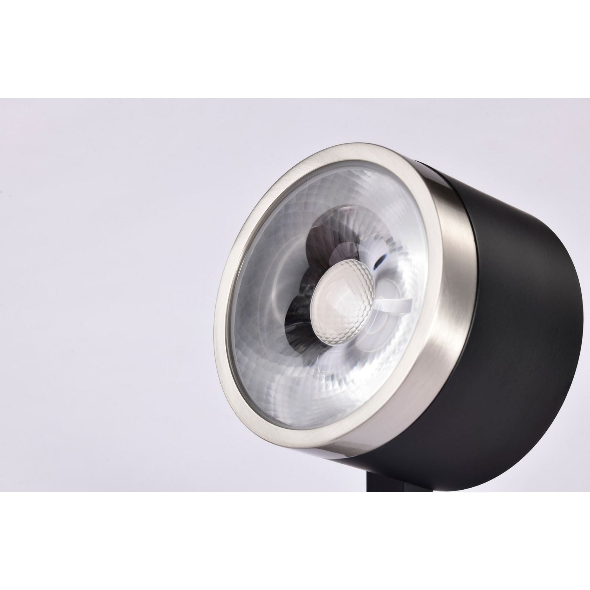 Round LED Track Head, 1000 Lumens, 12W, 3000K, Halo, 36° Beam Angle, Black|Nickel - Bees Lighting