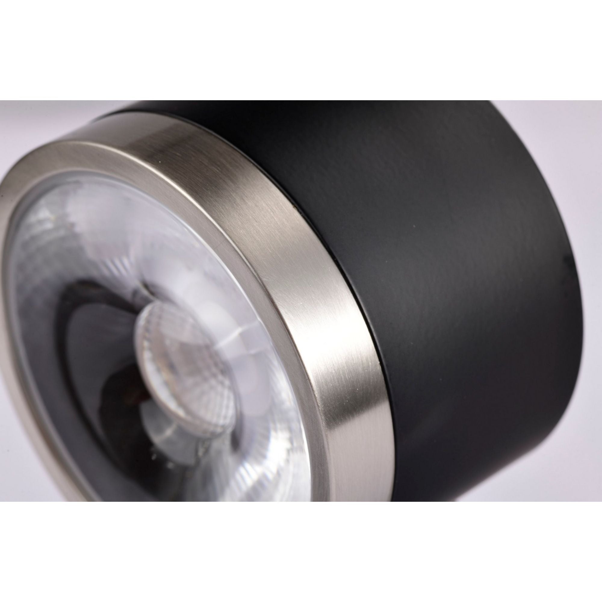 Round LED Track Head, 1000 Lumens, 12W, 3000K, Halo, 36° Beam Angle, Black|Nickel - Bees Lighting