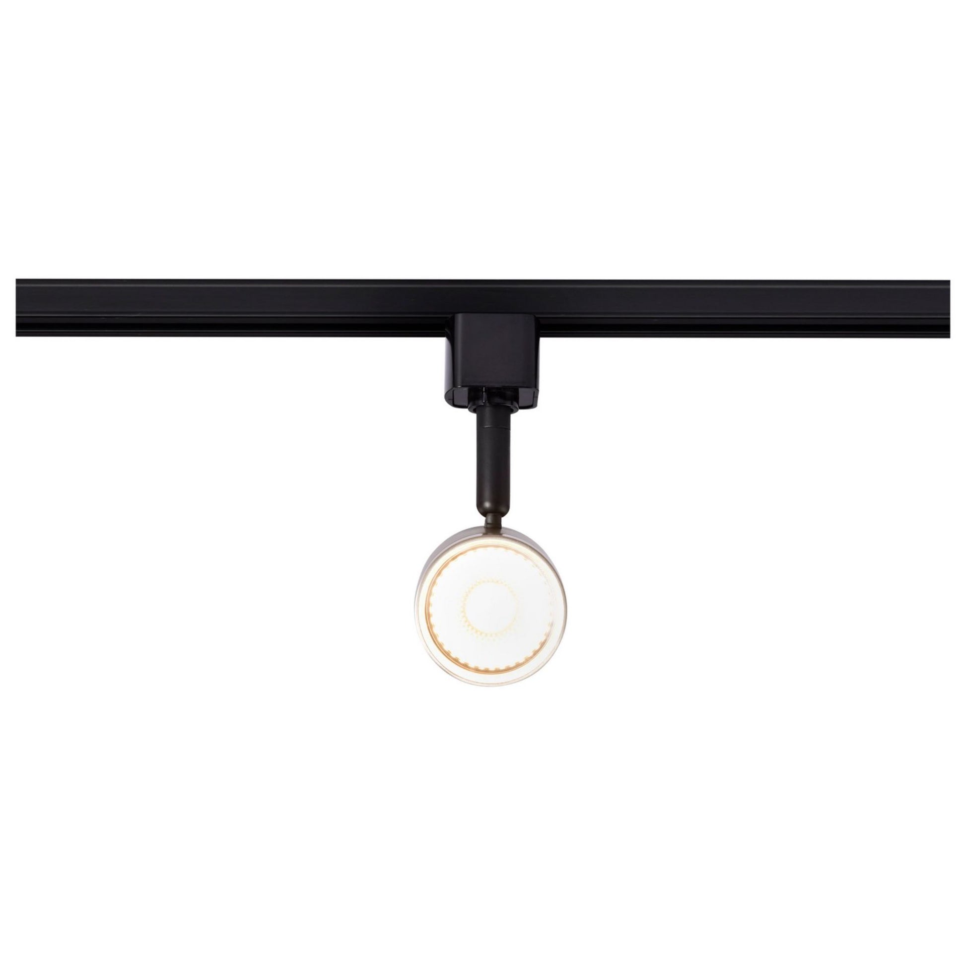 LED Small Cylinder Halo Track Head 12W 1000 Lumens 3000K, 36°, Black & Nickel - Bees Lighting