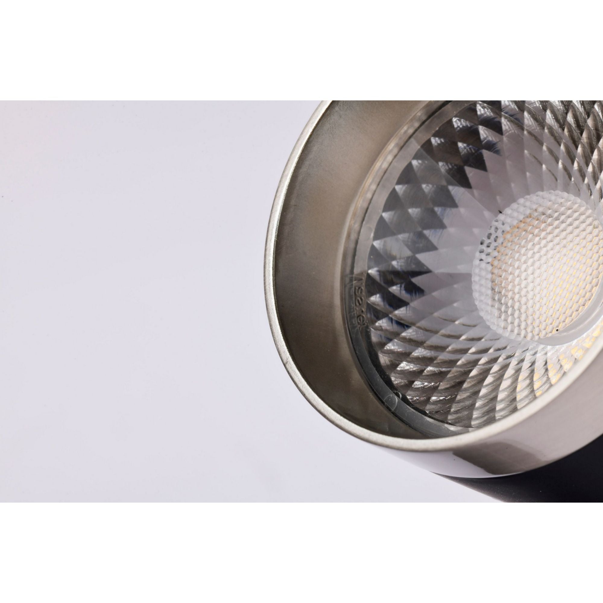 LED Small Cylinder Halo Track Head 12W 1000 Lumens 3000K, 36°, Black & Nickel - Bees Lighting