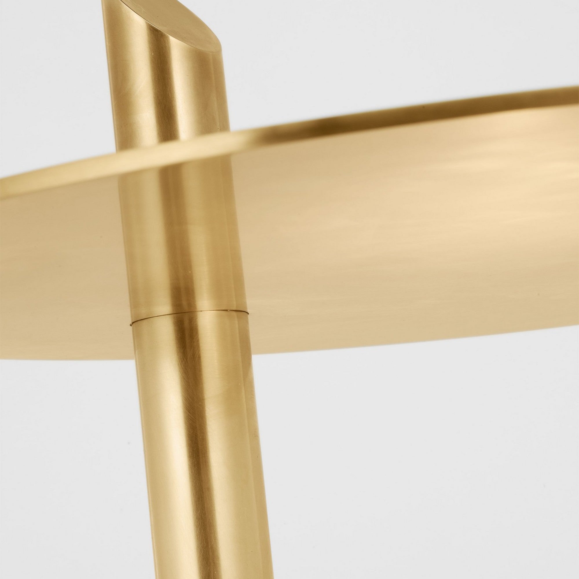 Fielle 65" LED Floor Lamp, 120-240V, Natural Brass Finish - Bees Lighting