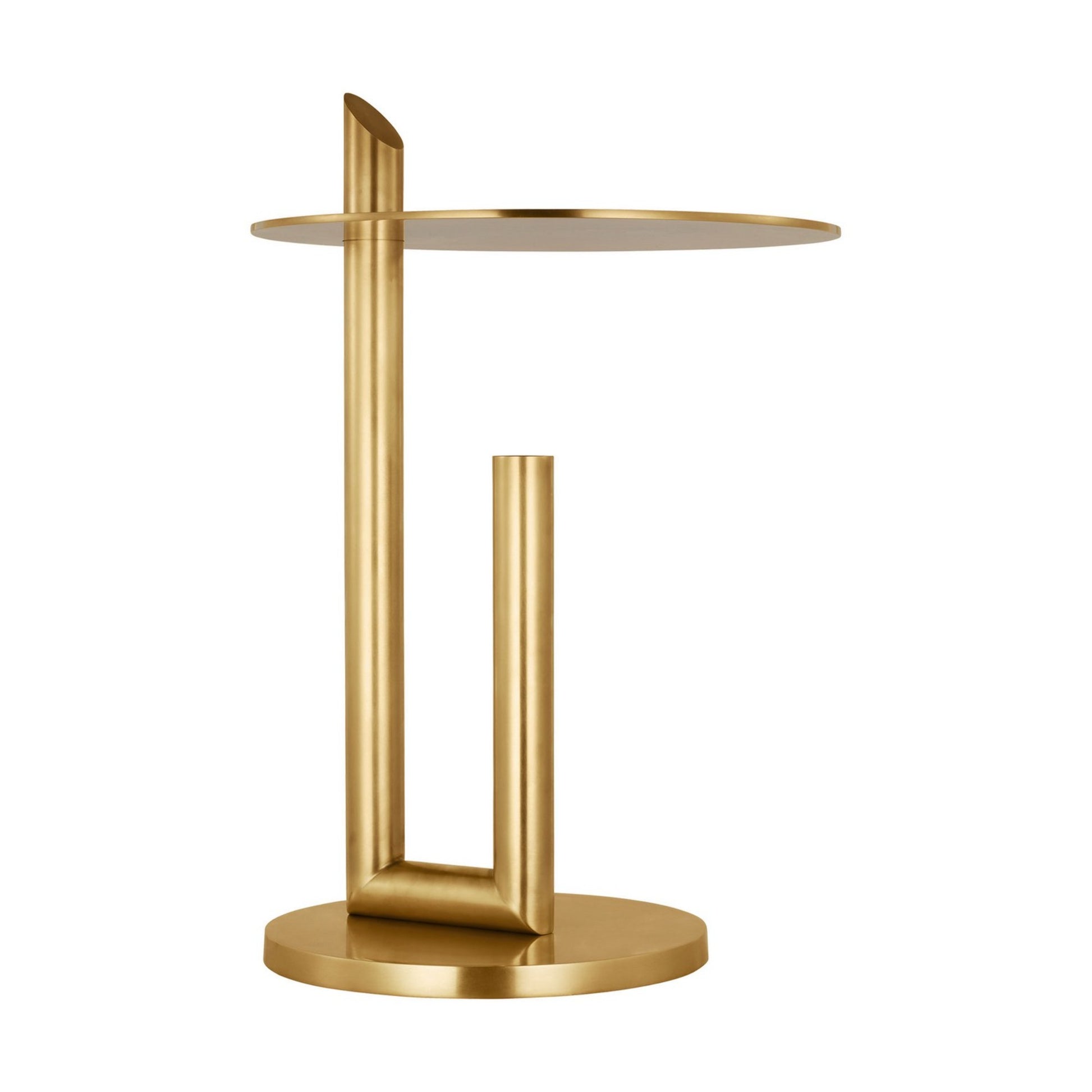 Fielle 20" LED Table Lamp, 120-240V, Natural Brass Finish - Bees Lighting