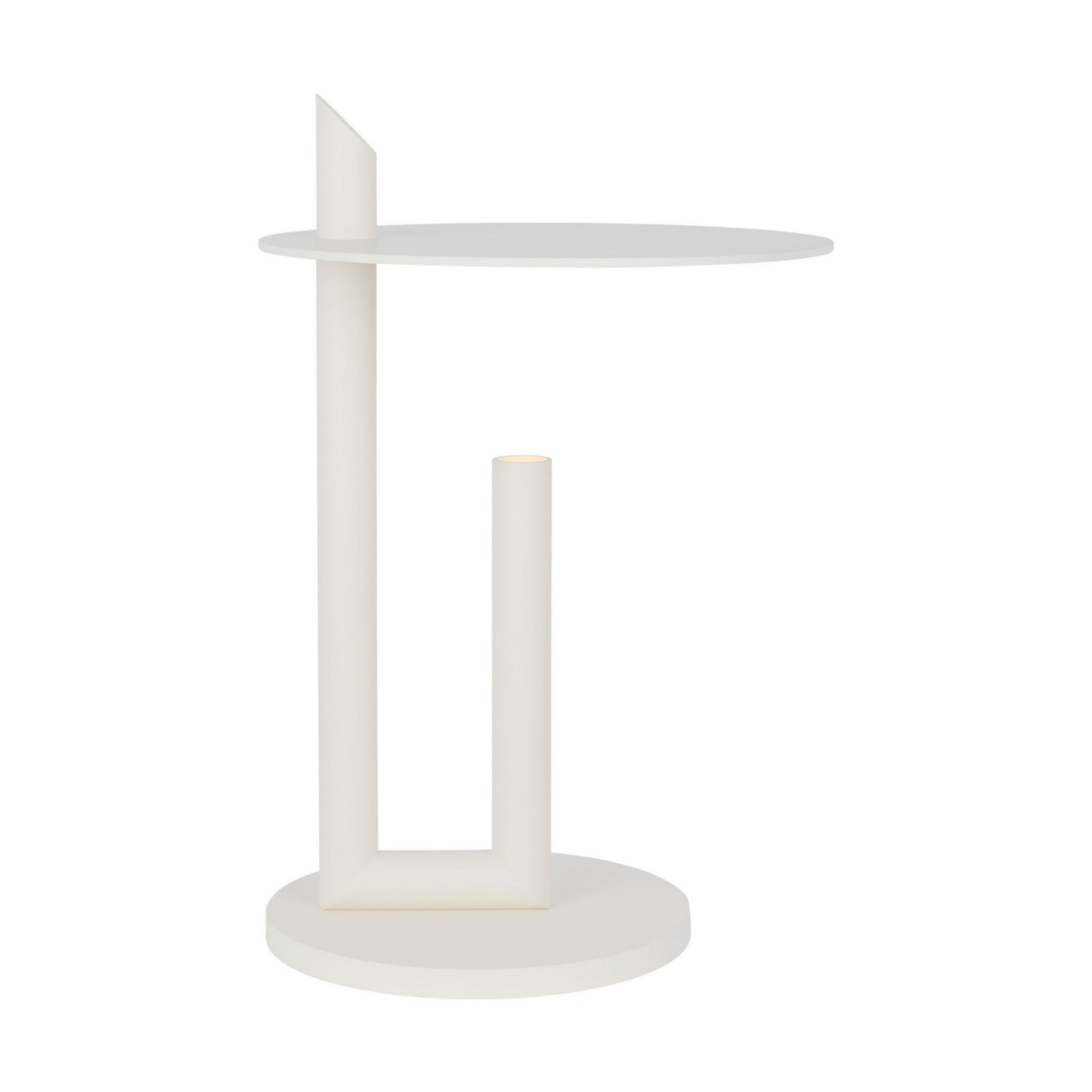 Fielle 20" LED Table Lamp, 120-240V, Soft White Finish - Bees Lighting