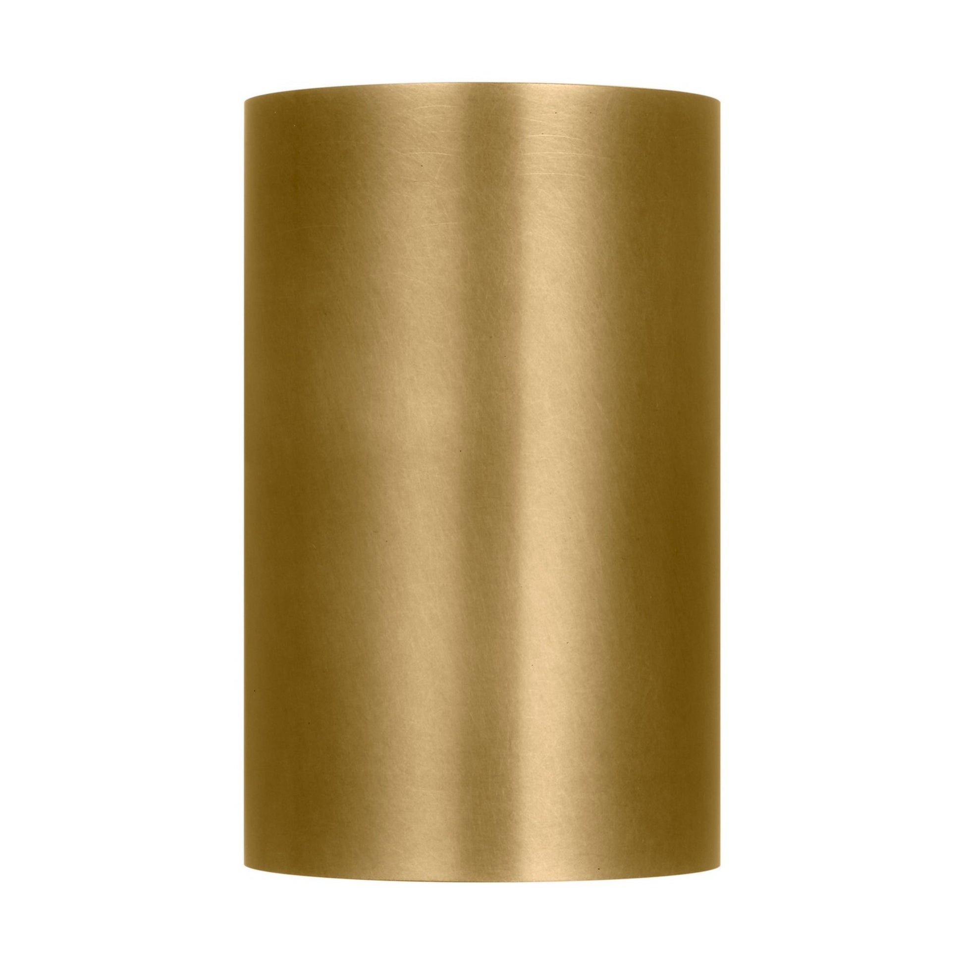 Pressa 5" LED Round Small Wall Light, 120-277V, Natural Brass Finish - Bees Lighting