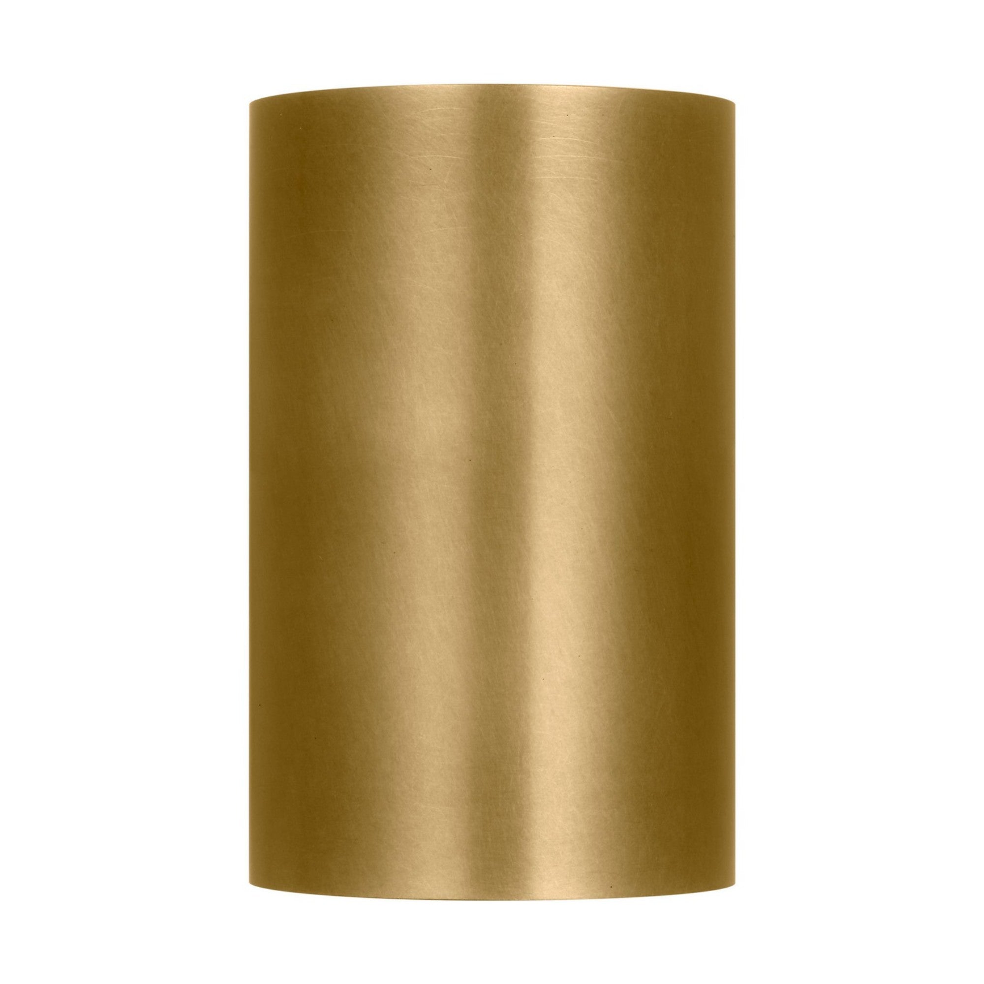 Pressa 5" LED Round Small Wall Light, 120-277V, Natural Brass Finish - Bees Lighting