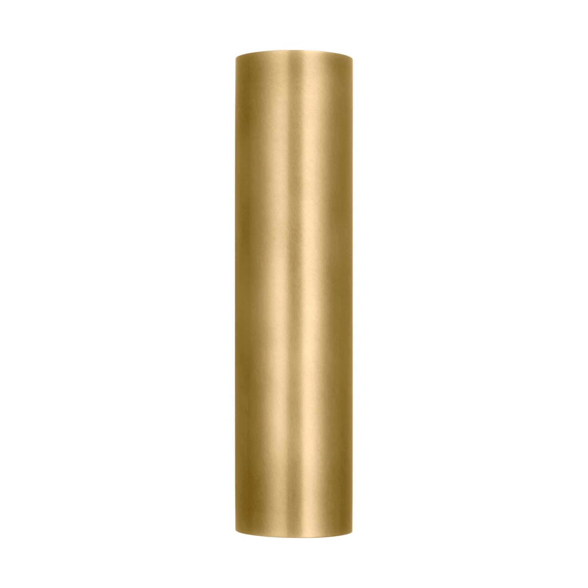 Pressa 12" LED Round Medium Wall Light, 120-277V, Natural Brass Finish - Bees Lighting