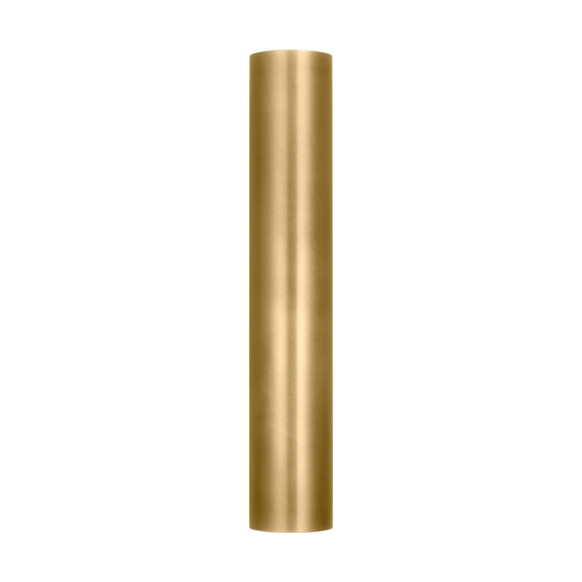 Pressa 17" LED Round Large Wall Light, 120-277V, Natural Brass Finish - Bees Lighting