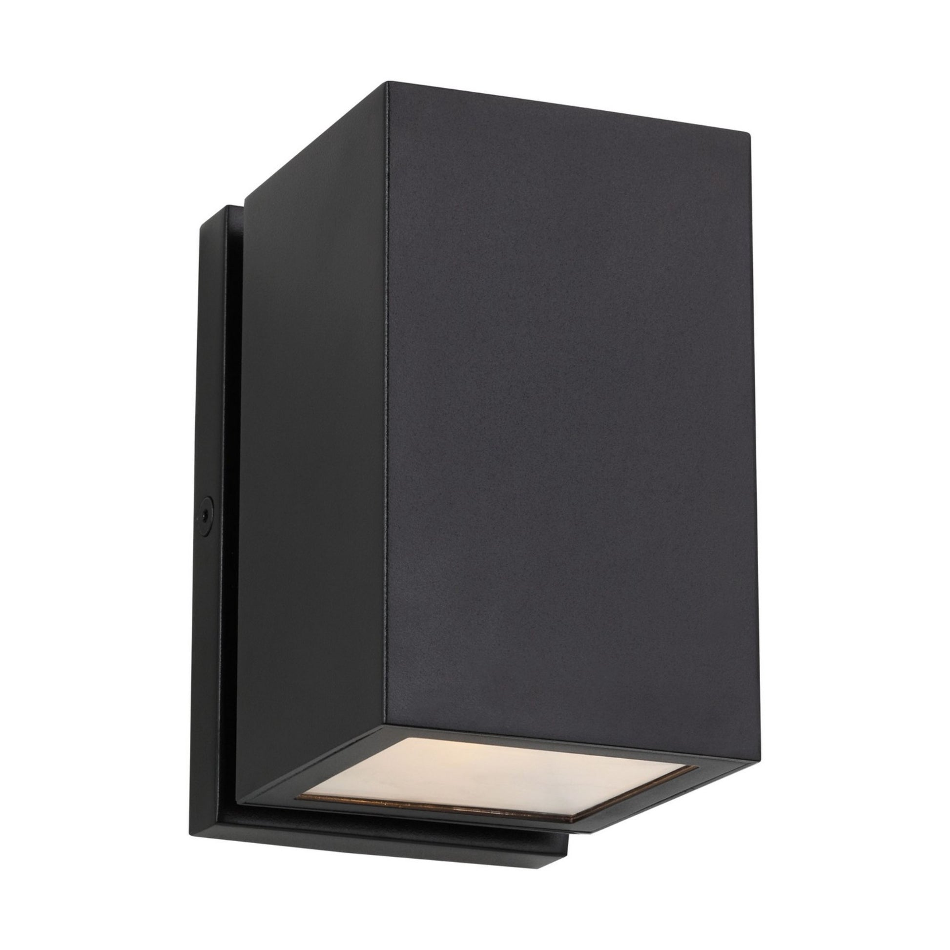 Pressa 5" LED Square Small Wall Light, 120-277V, Black Finish - Bees Lighting