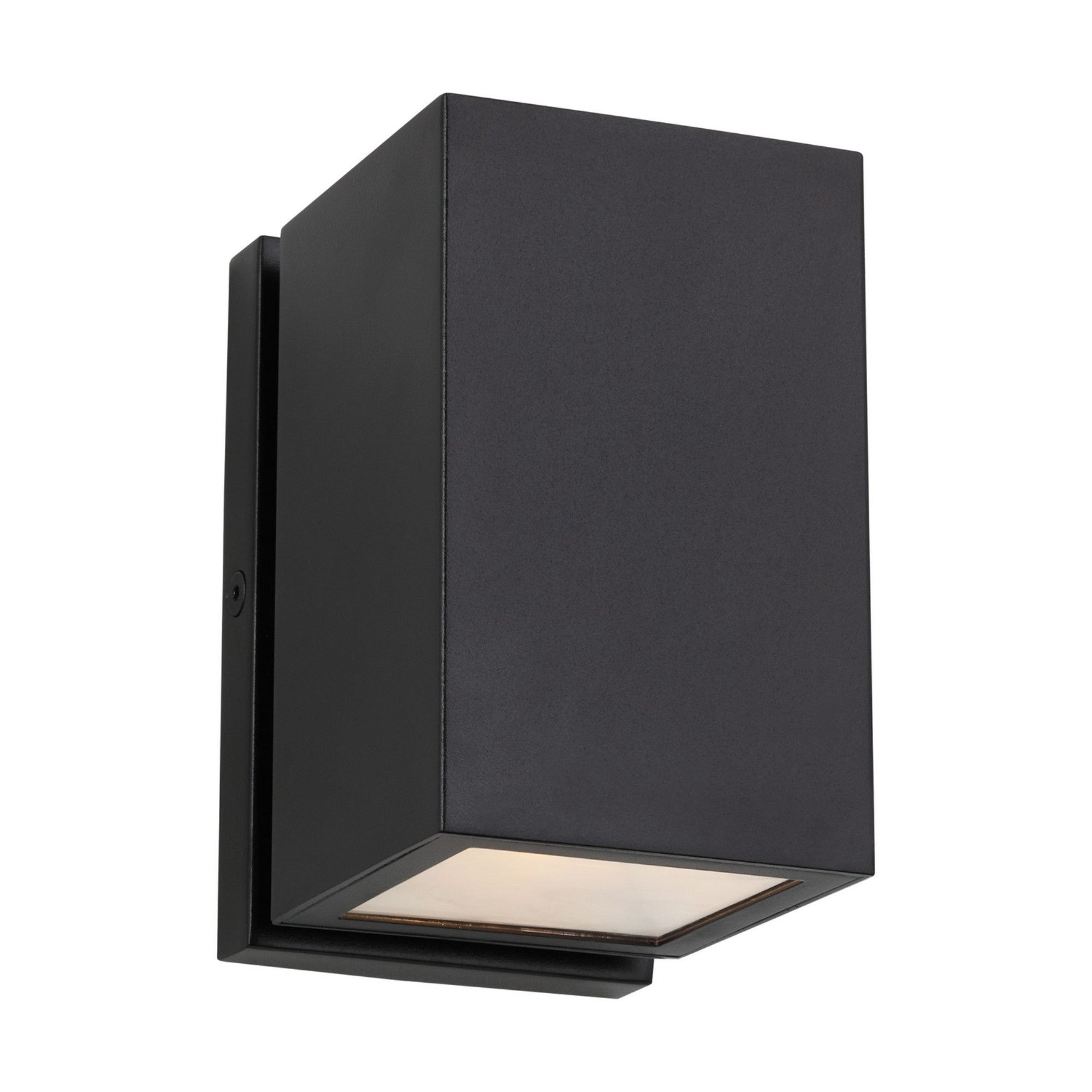 Pressa 5" LED Square Small Wall Light, 120-277V, Black Finish - Bees Lighting