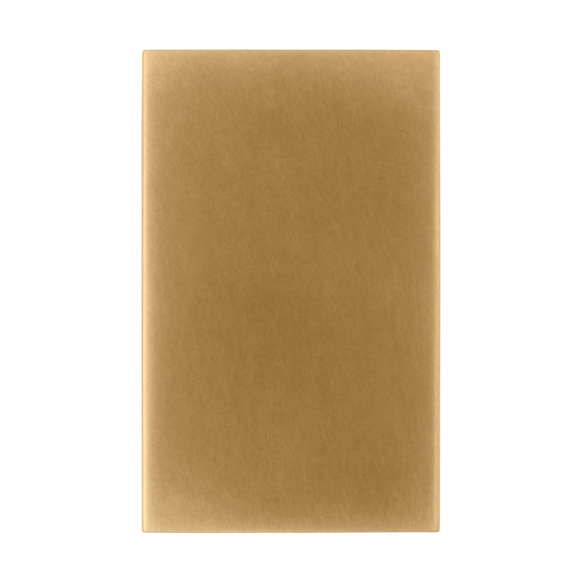Pressa 5" LED Square Small Wall Light, 120-277V, Natural Brass Finish - Bees Lighting